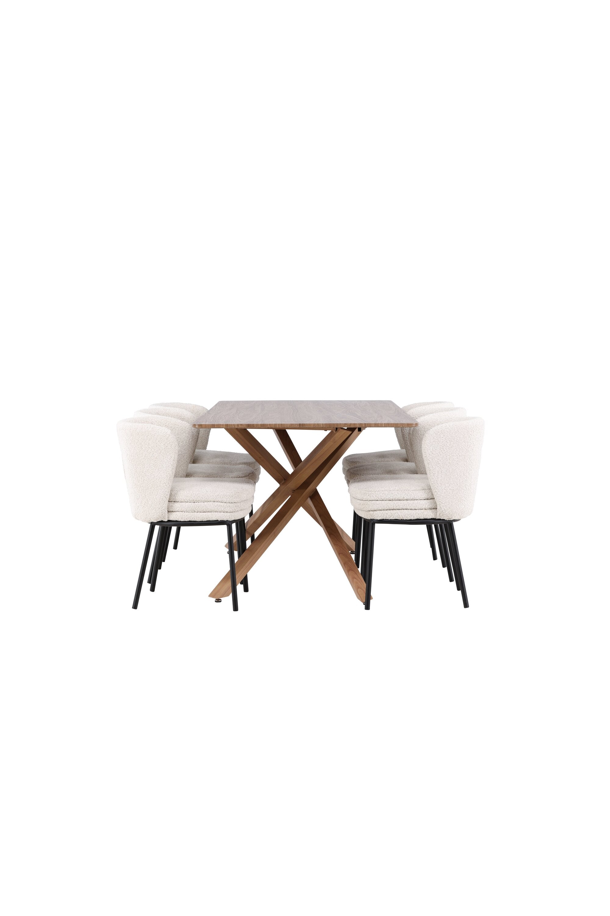Piazza Esstisch mit Agnes Stühlen in präsentiert im Onlineshop von KAQTU Design AG. Esszimmerset ist von Venture Home