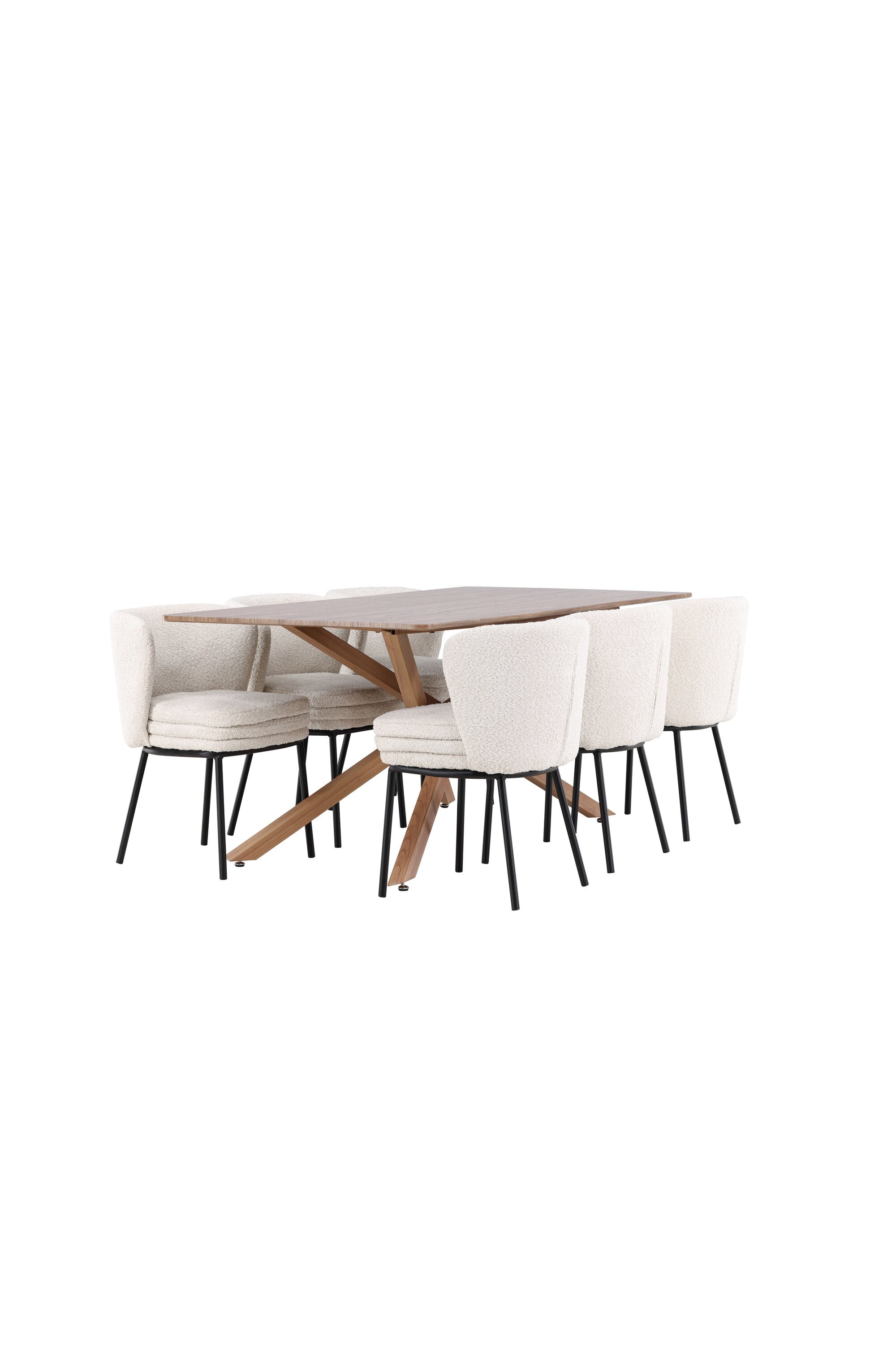 Piazza Esstisch mit Agnes Stühlen in präsentiert im Onlineshop von KAQTU Design AG. Esszimmerset ist von Venture Home