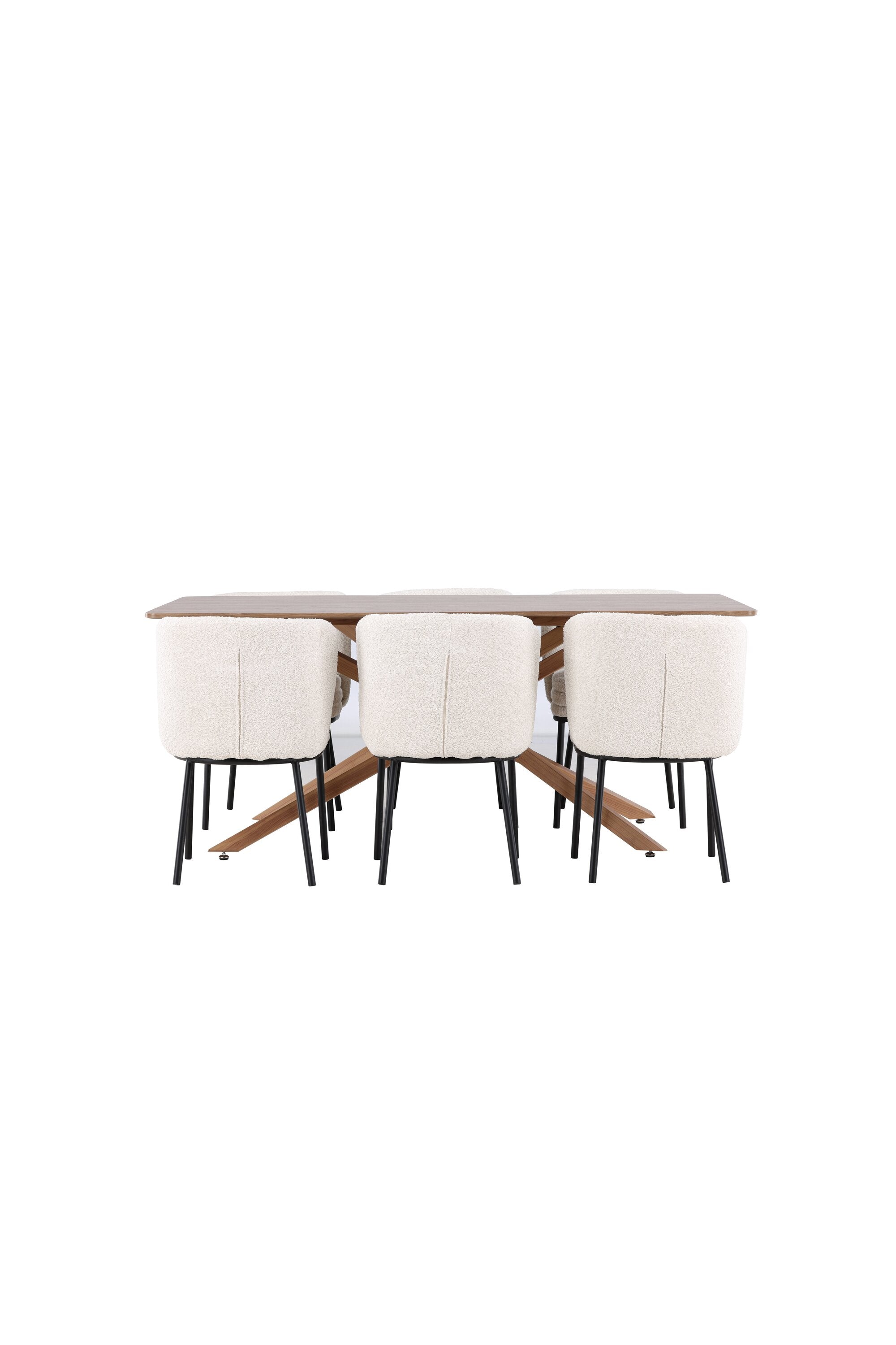 Piazza Esstisch mit Agnes Stühlen in präsentiert im Onlineshop von KAQTU Design AG. Esszimmerset ist von Venture Home