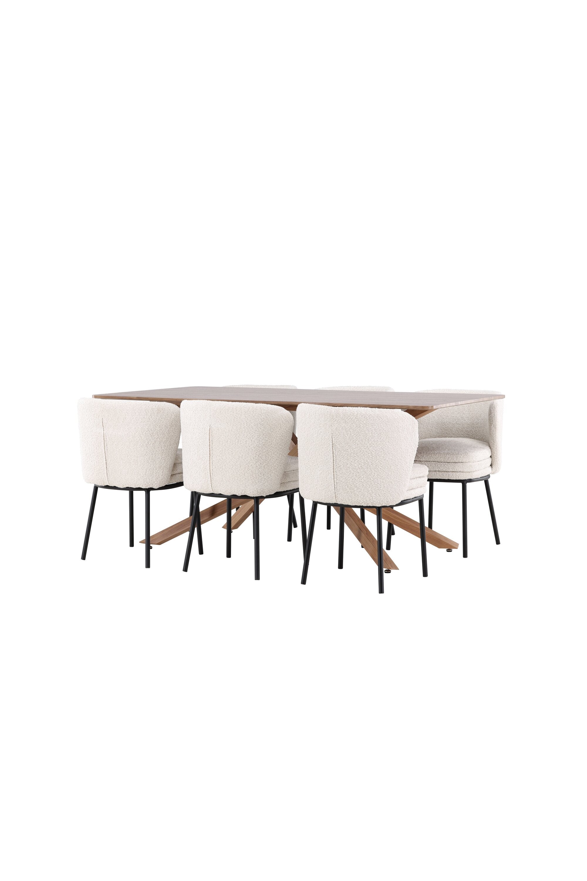 Piazza Esstisch mit Agnes Stühlen in präsentiert im Onlineshop von KAQTU Design AG. Esszimmerset ist von Venture Home