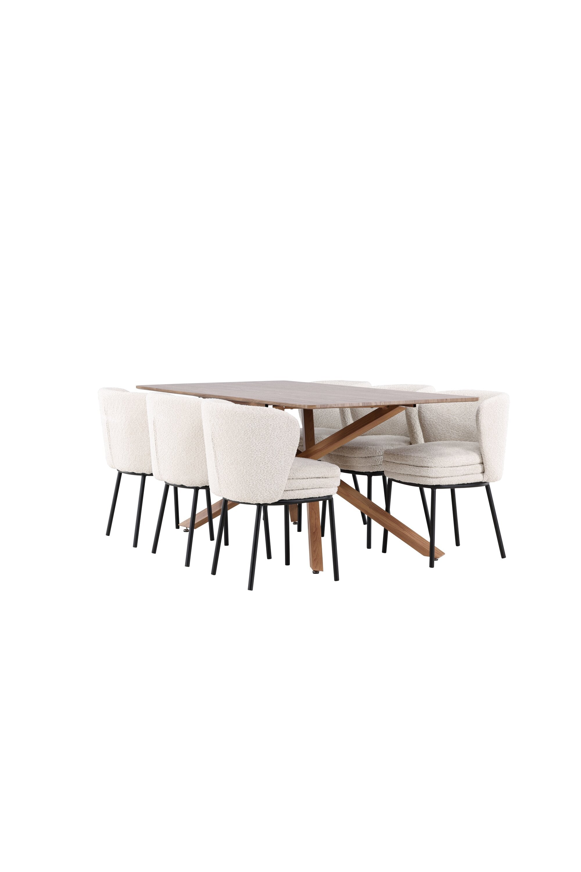Piazza Esstisch mit Agnes Stühlen in präsentiert im Onlineshop von KAQTU Design AG. Esszimmerset ist von Venture Home