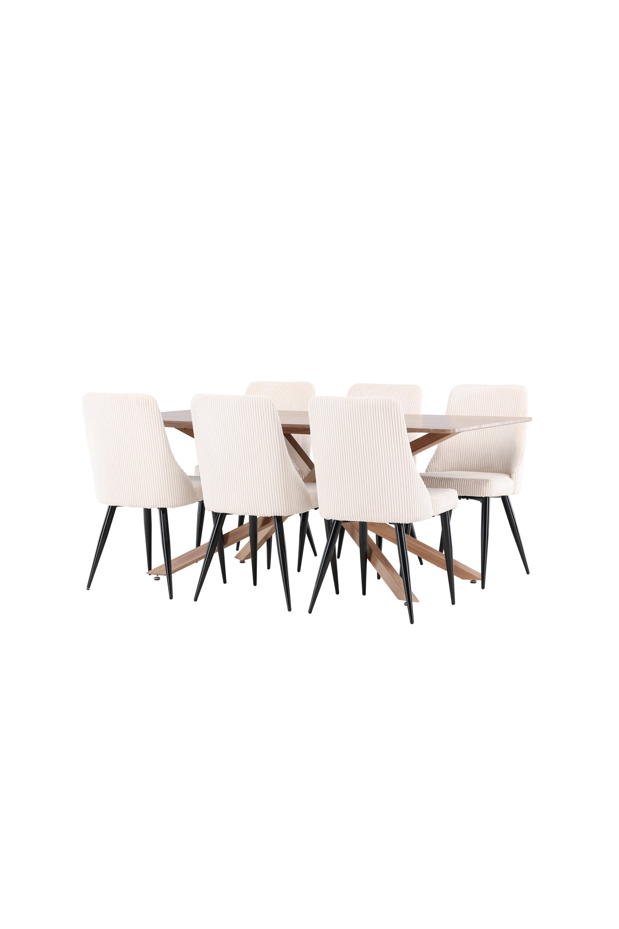 Piazza Esstisch mit Leone Stühlen in präsentiert im Onlineshop von KAQTU Design AG. Esszimmerset ist von Venture Home
