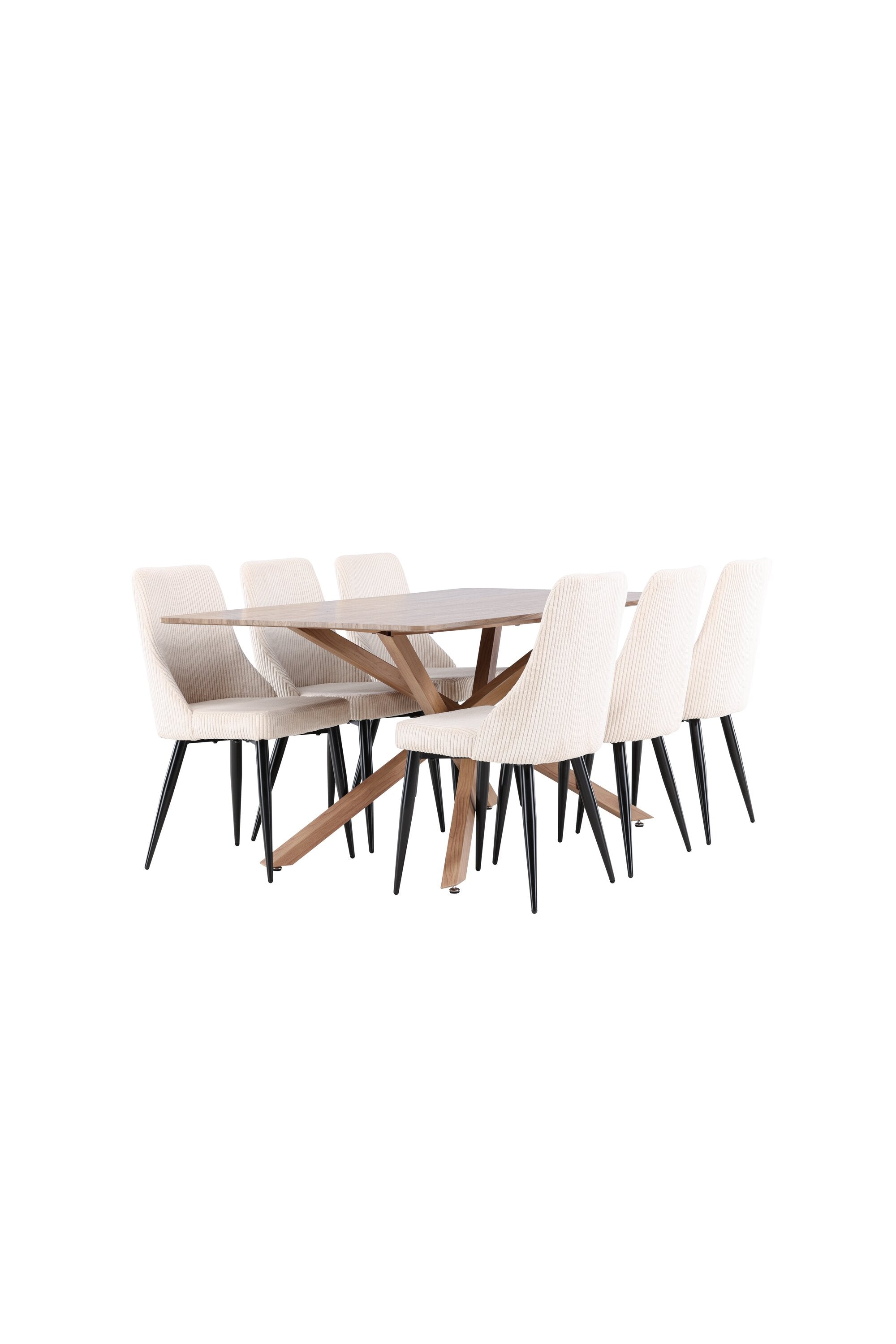 Piazza Esstisch mit Leone Stühlen in präsentiert im Onlineshop von KAQTU Design AG. Esszimmerset ist von Venture Home