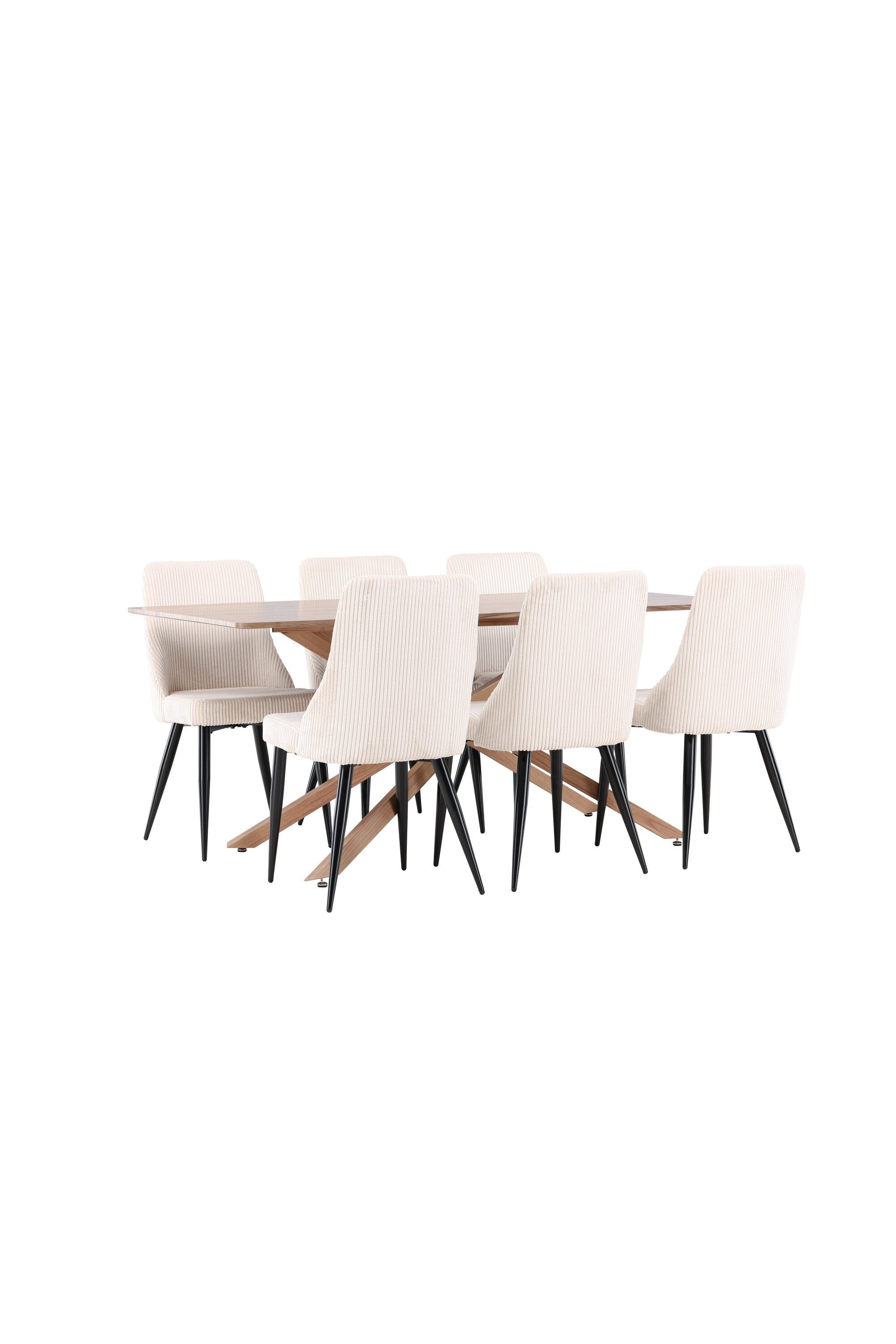 Piazza Esstisch mit Leone Stühlen in präsentiert im Onlineshop von KAQTU Design AG. Esszimmerset ist von Venture Home
