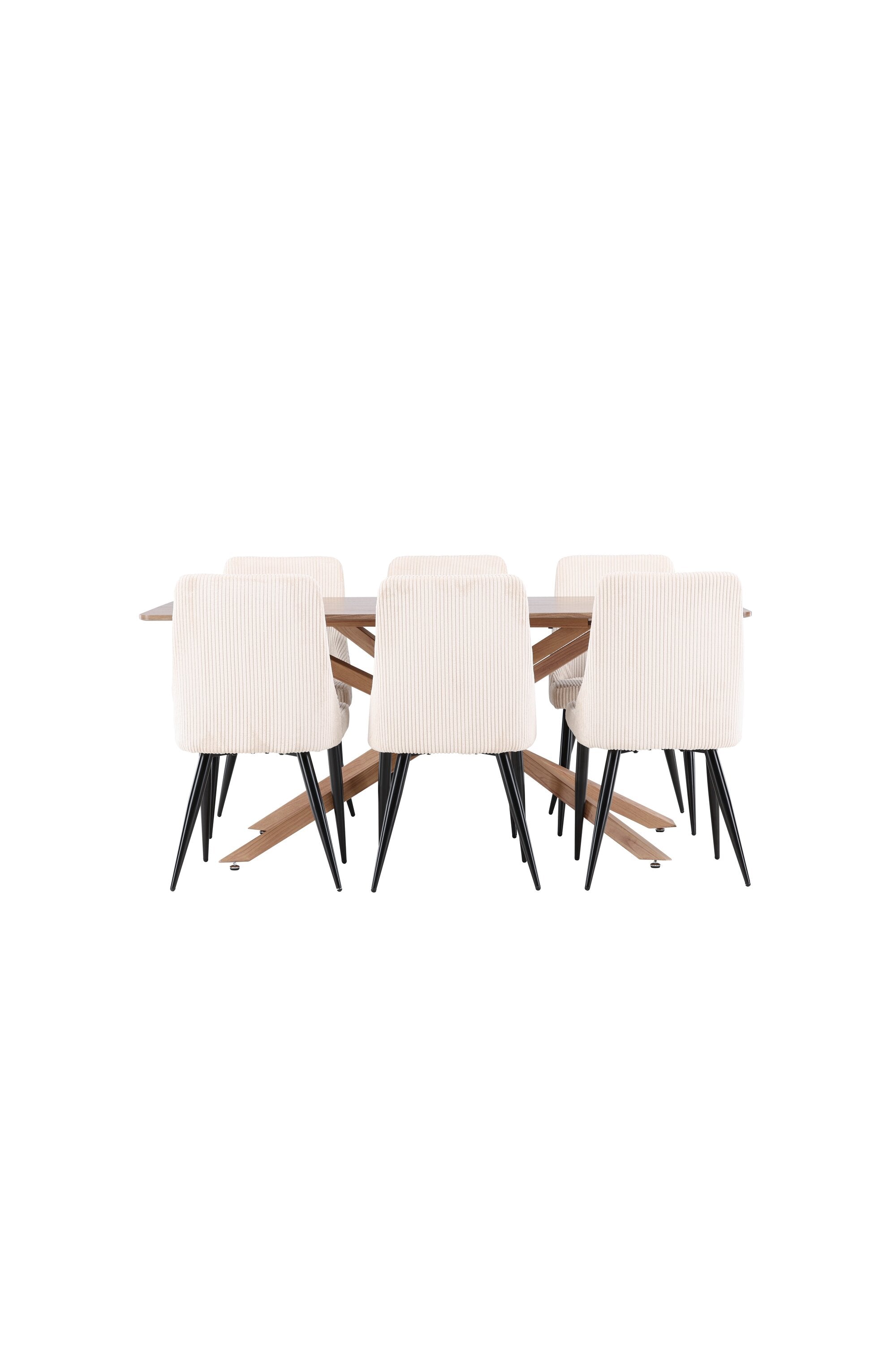 Piazza Esstisch mit Leone Stühlen in präsentiert im Onlineshop von KAQTU Design AG. Esszimmerset ist von Venture Home