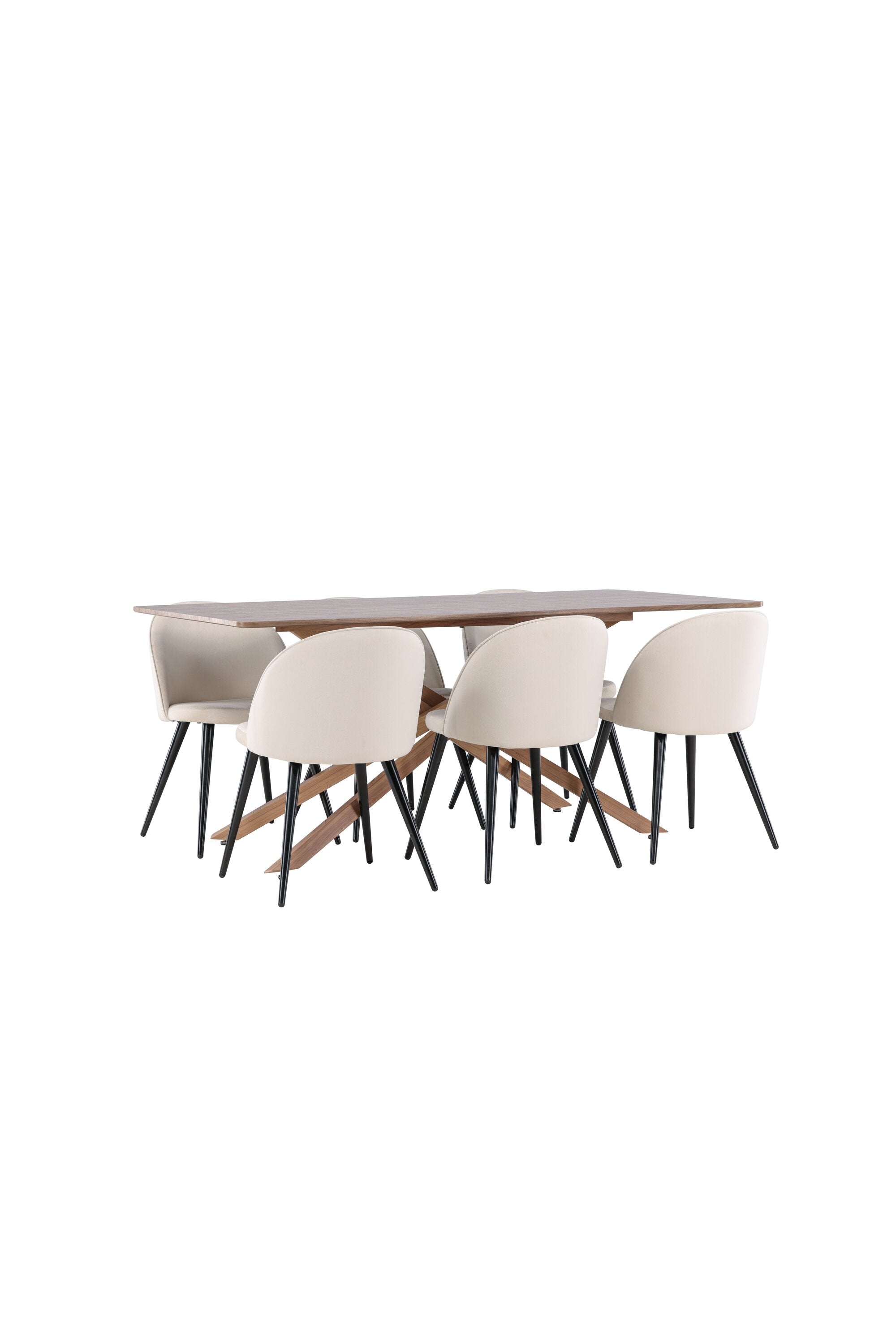 Piazza Esstisch mit Velvet Stühlen in präsentiert im Onlineshop von KAQTU Design AG. Esszimmerset ist von Venture Home