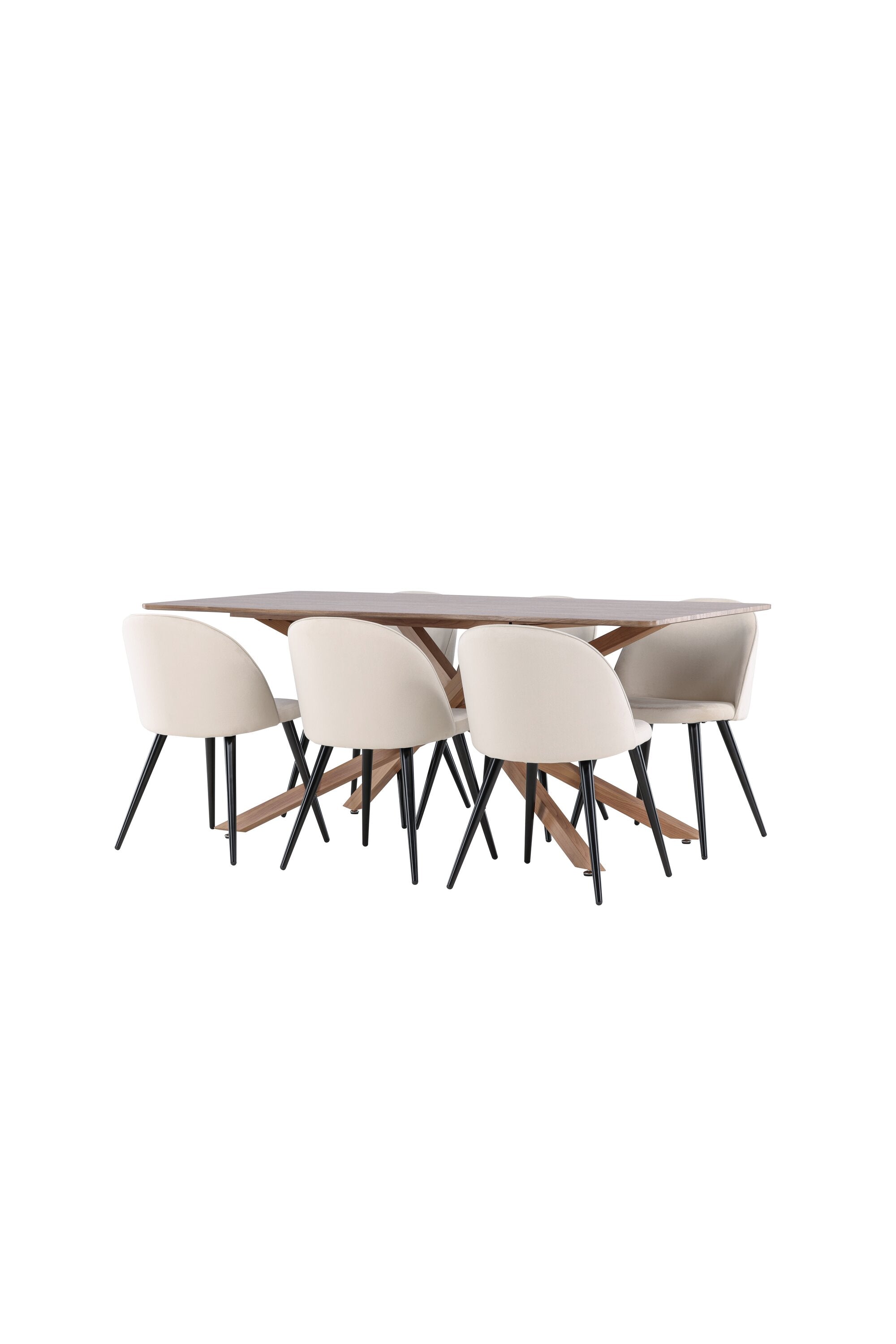 Piazza Esstisch mit Velvet Stühlen in präsentiert im Onlineshop von KAQTU Design AG. Esszimmerset ist von Venture Home