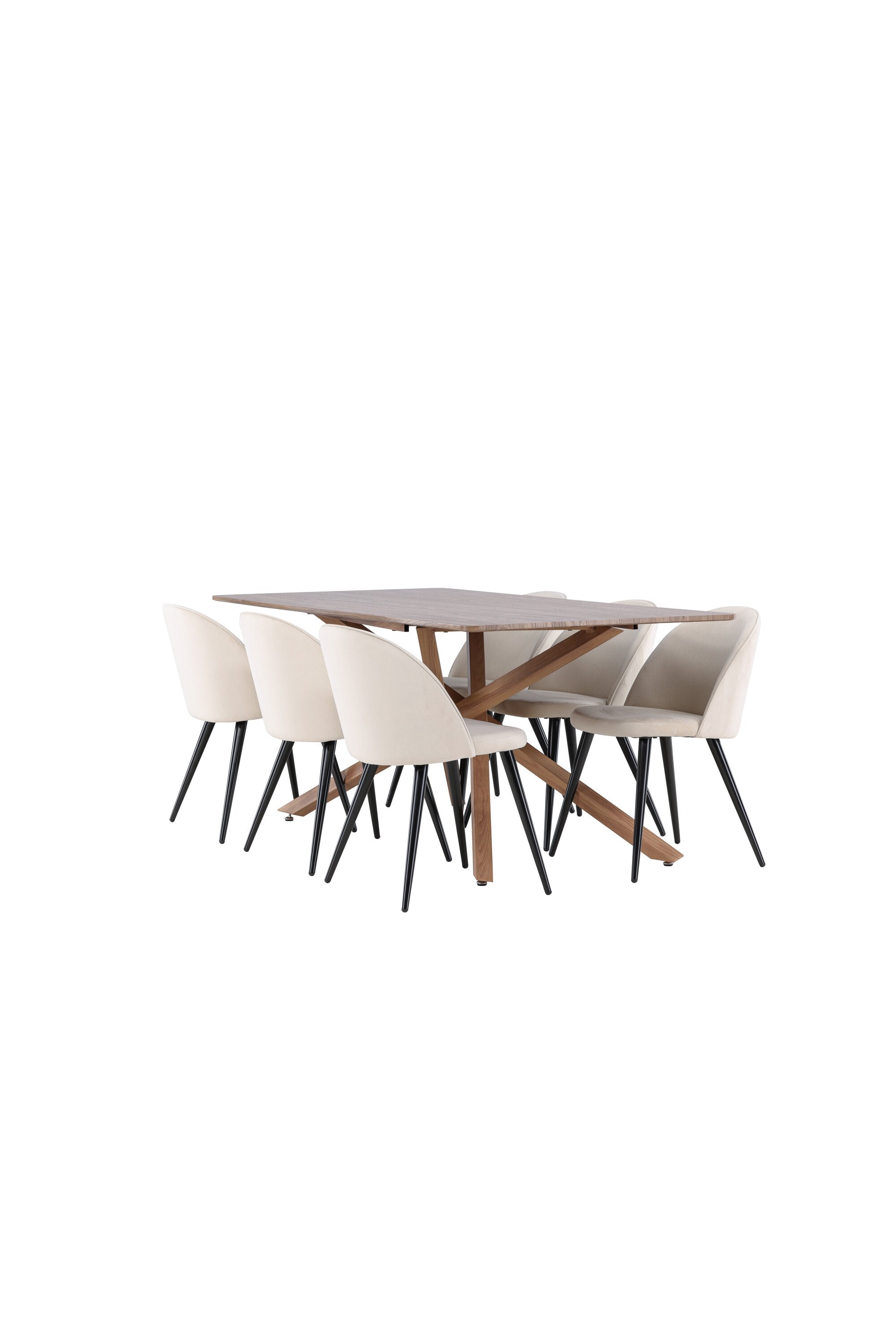 Piazza Esstisch mit Velvet Stühlen in präsentiert im Onlineshop von KAQTU Design AG. Esszimmerset ist von Venture Home