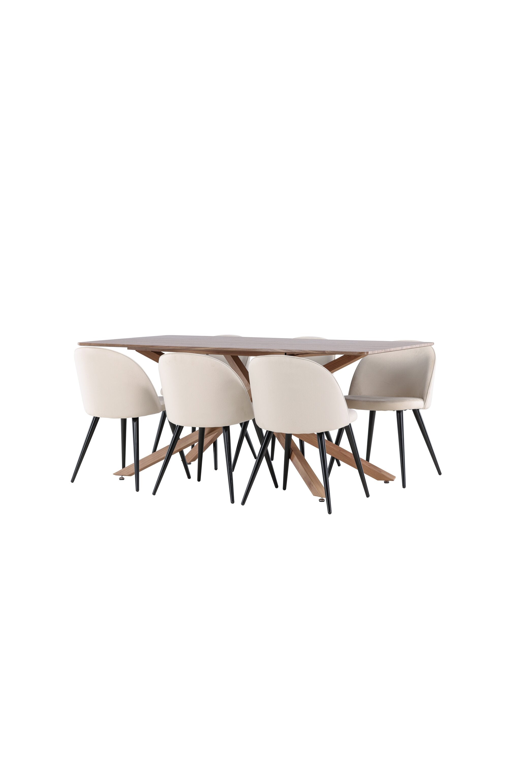 Piazza Esstisch mit Velvet Stühlen in präsentiert im Onlineshop von KAQTU Design AG. Esszimmerset ist von Venture Home