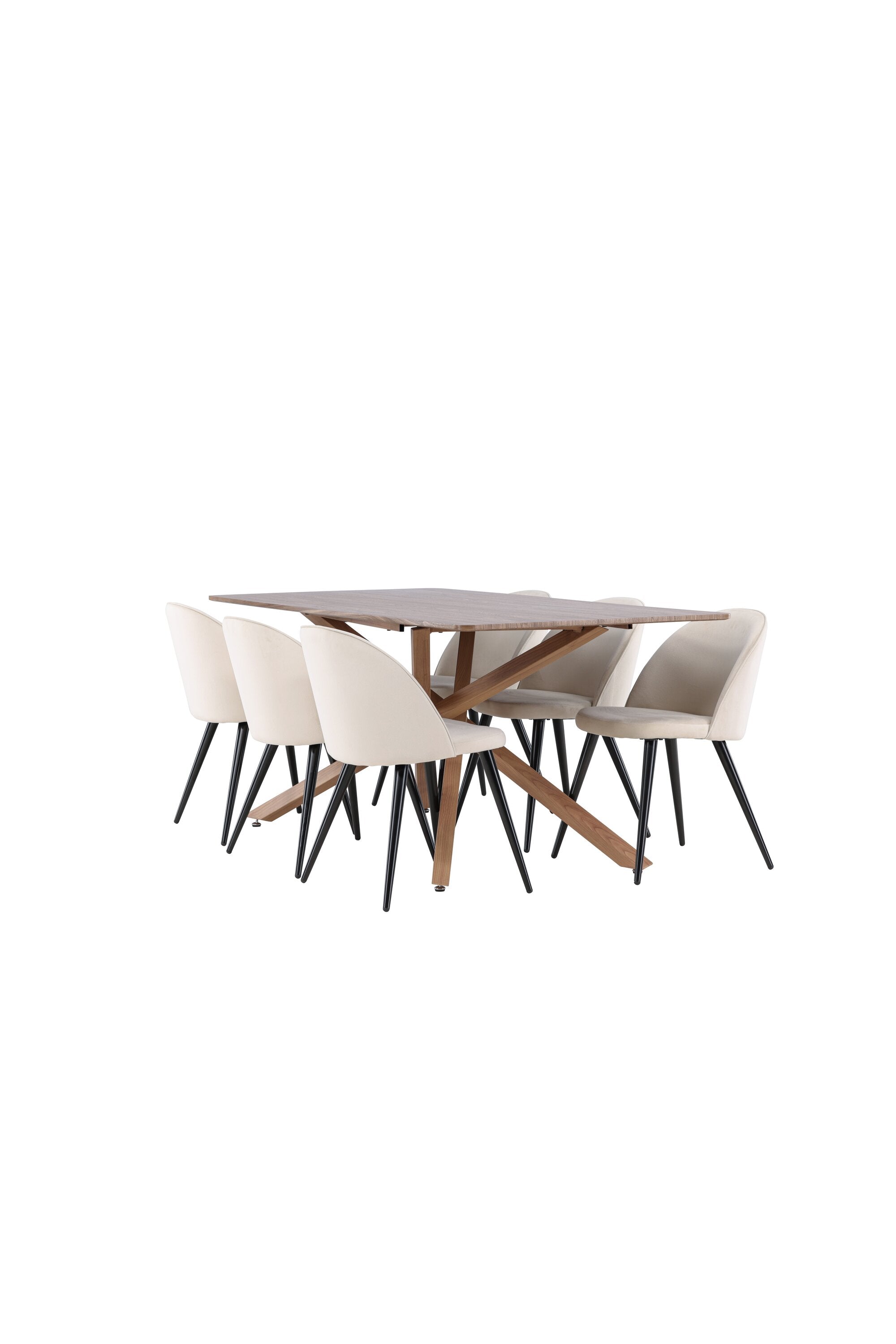 Piazza Esstisch mit Velvet Stühlen in präsentiert im Onlineshop von KAQTU Design AG. Esszimmerset ist von Venture Home
