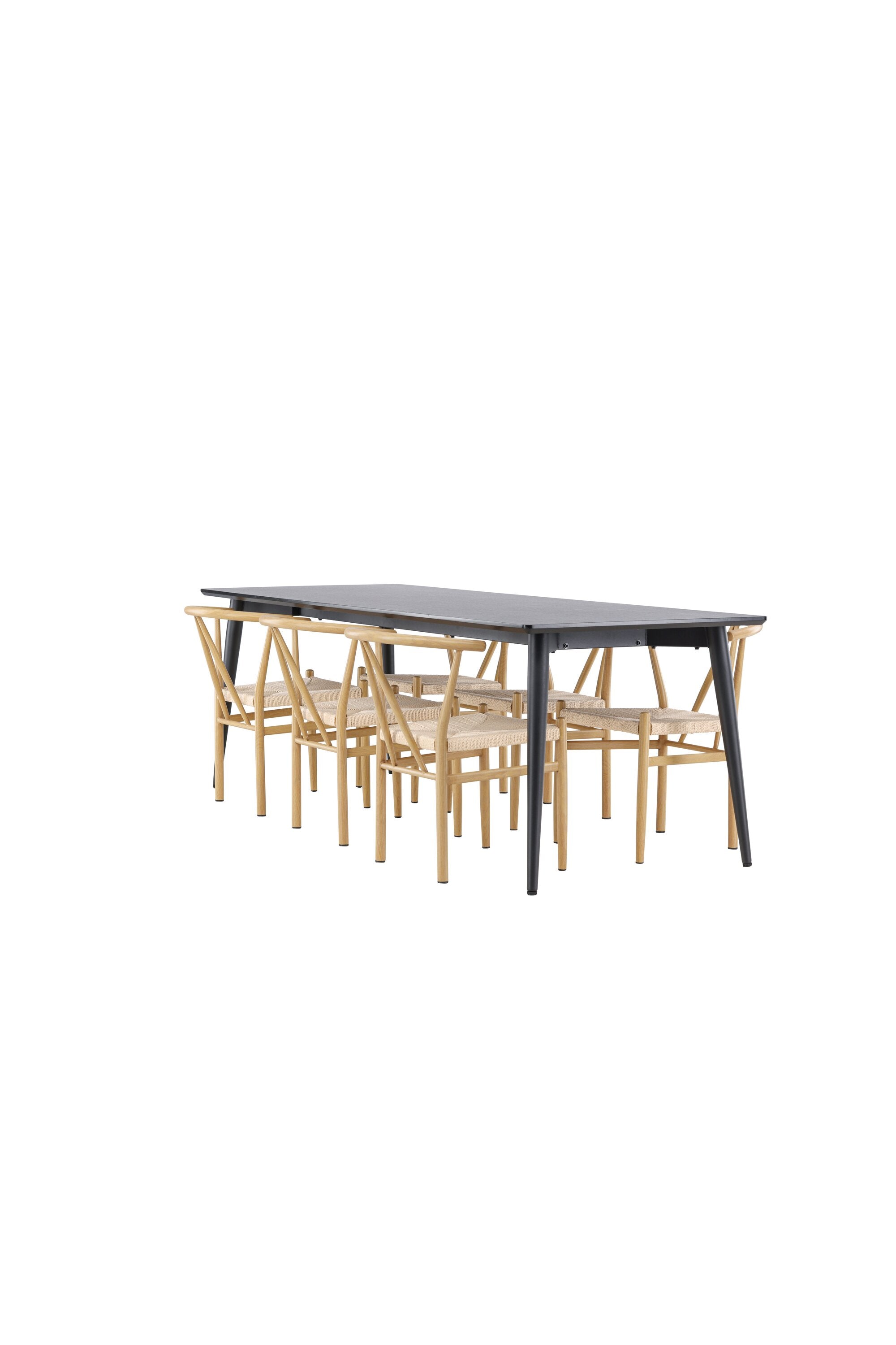 Ellis Esstisch mit Alfons Stühlen in präsentiert im Onlineshop von KAQTU Design AG. Esszimmerset ist von Venture Home