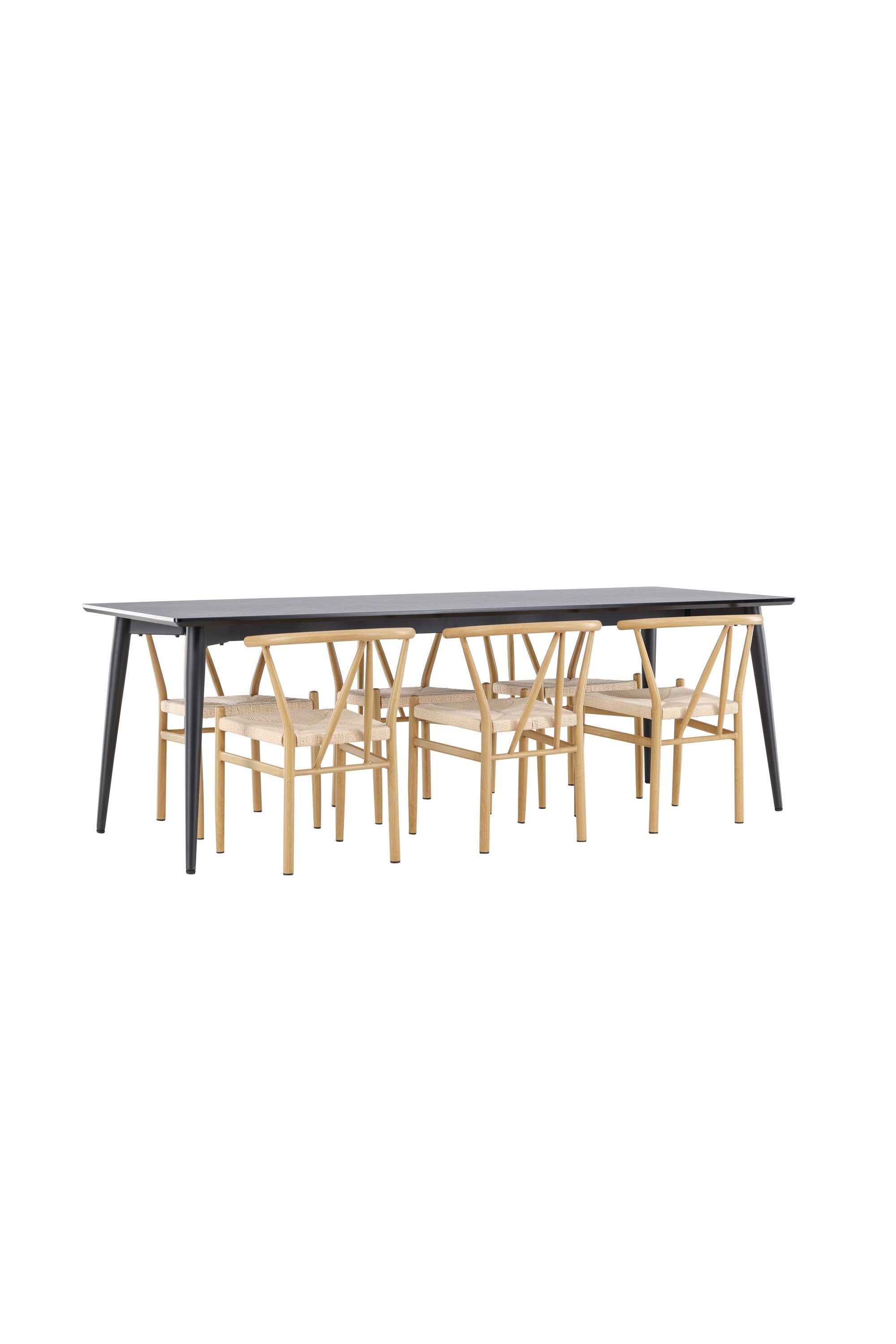 Ellis Esstisch mit Alfons Stühlen in präsentiert im Onlineshop von KAQTU Design AG. Esszimmerset ist von Venture Home