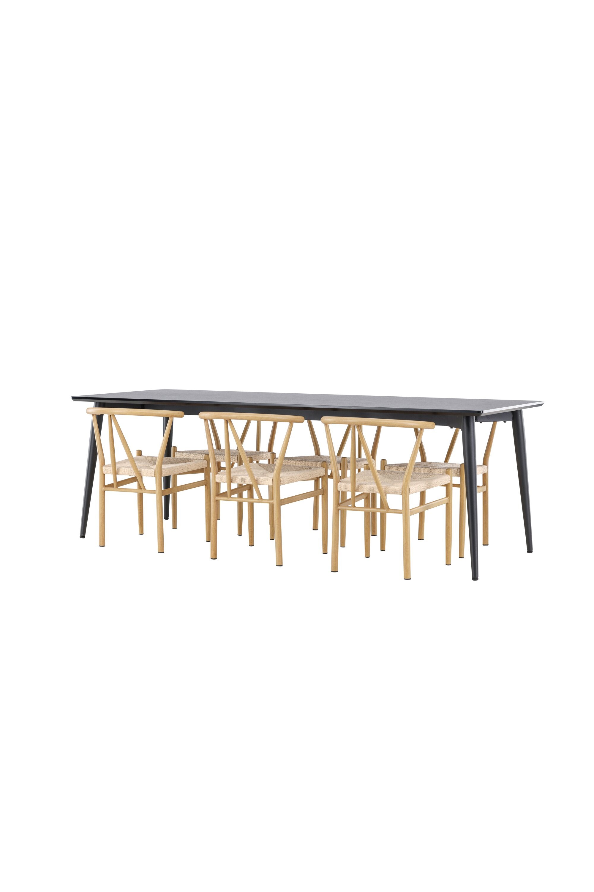 Ellis Esstisch mit Alfons Stühlen in präsentiert im Onlineshop von KAQTU Design AG. Esszimmerset ist von Venture Home
