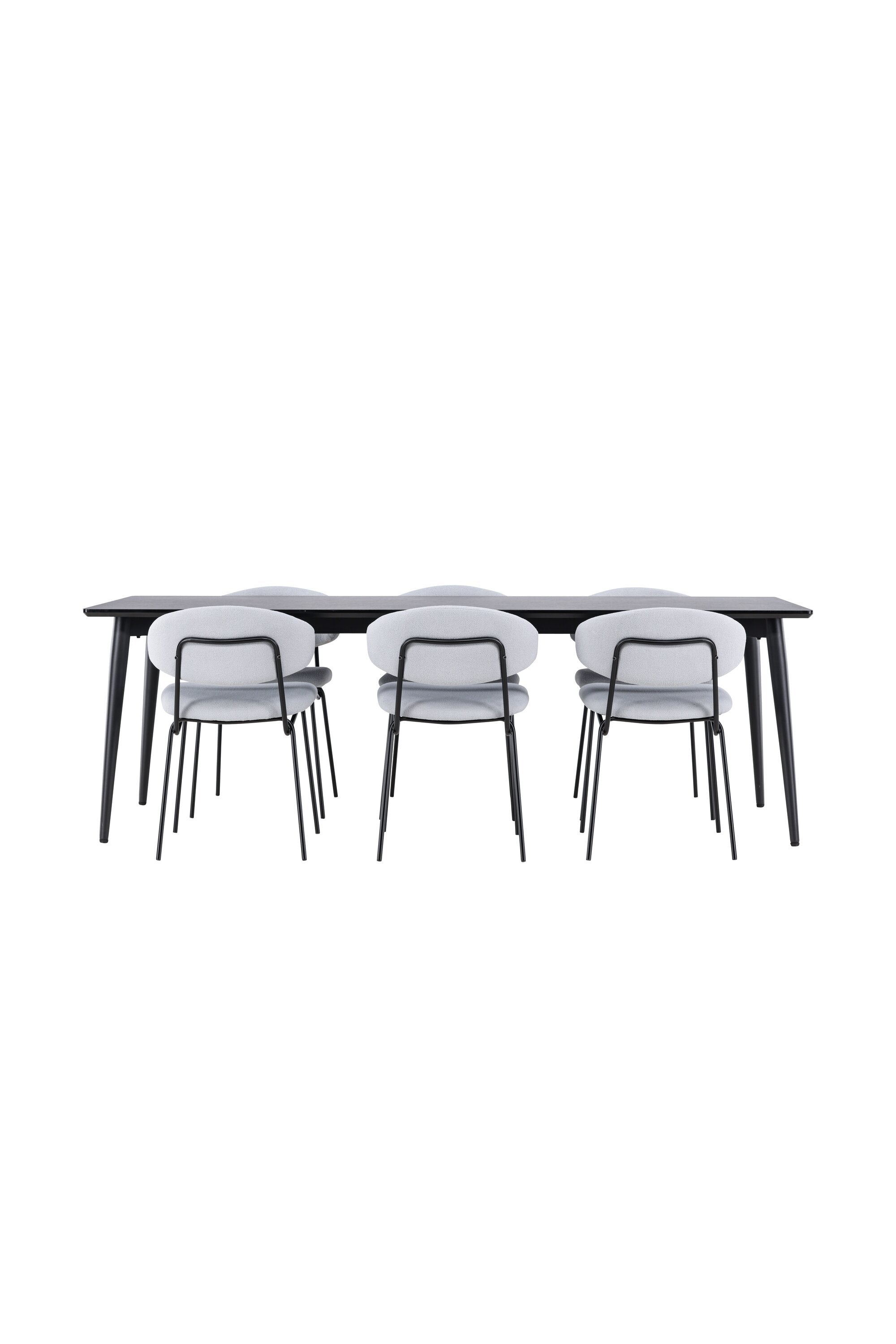 Ellis Esstisch mit Chico Stühlen in präsentiert im Onlineshop von KAQTU Design AG. Esszimmerset ist von Venture Home
