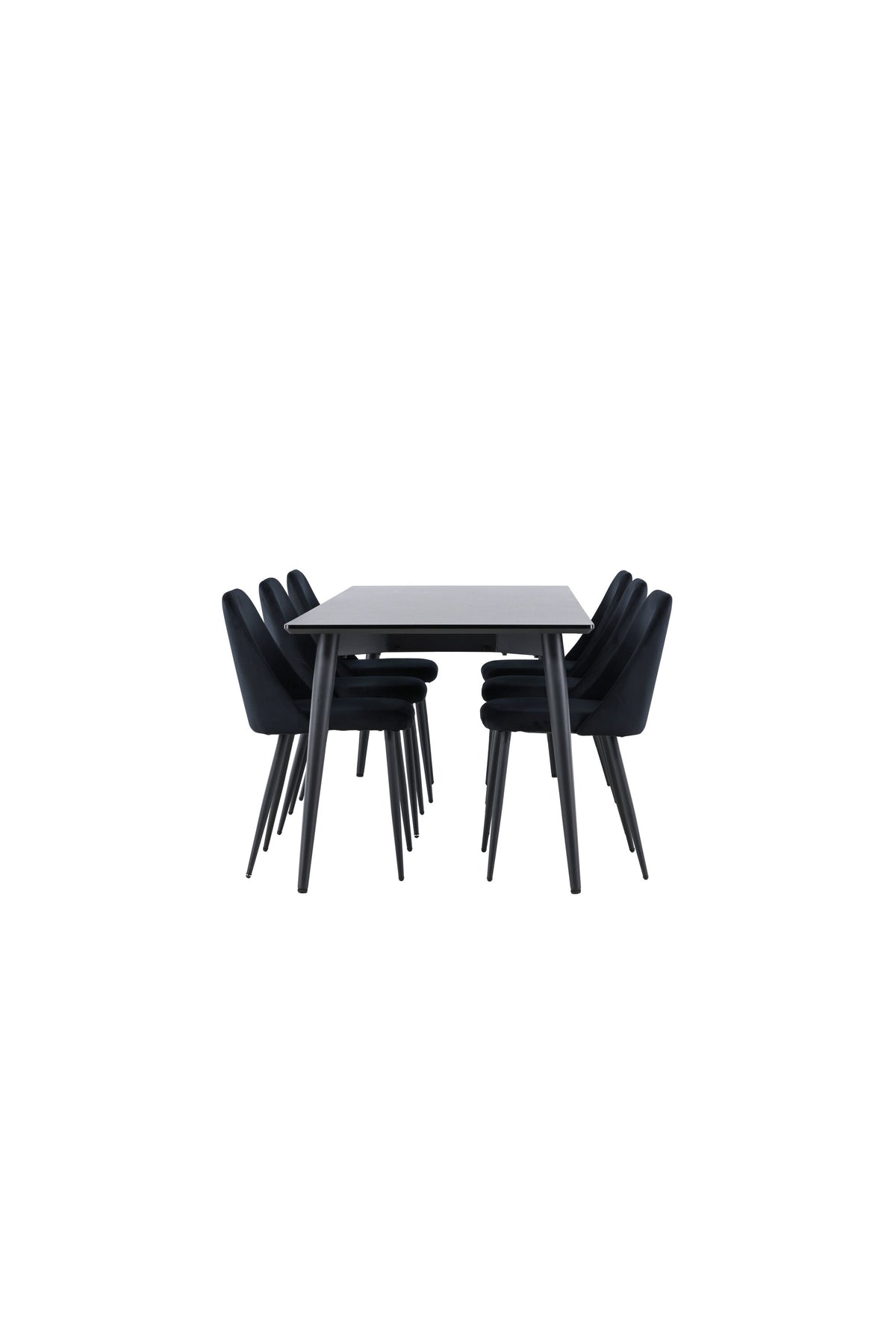 Esstisch Ellis mit Night Stühlen in Schwarz präsentiert im Onlineshop von KAQTU Design AG. Esszimmerset ist von Venture Home