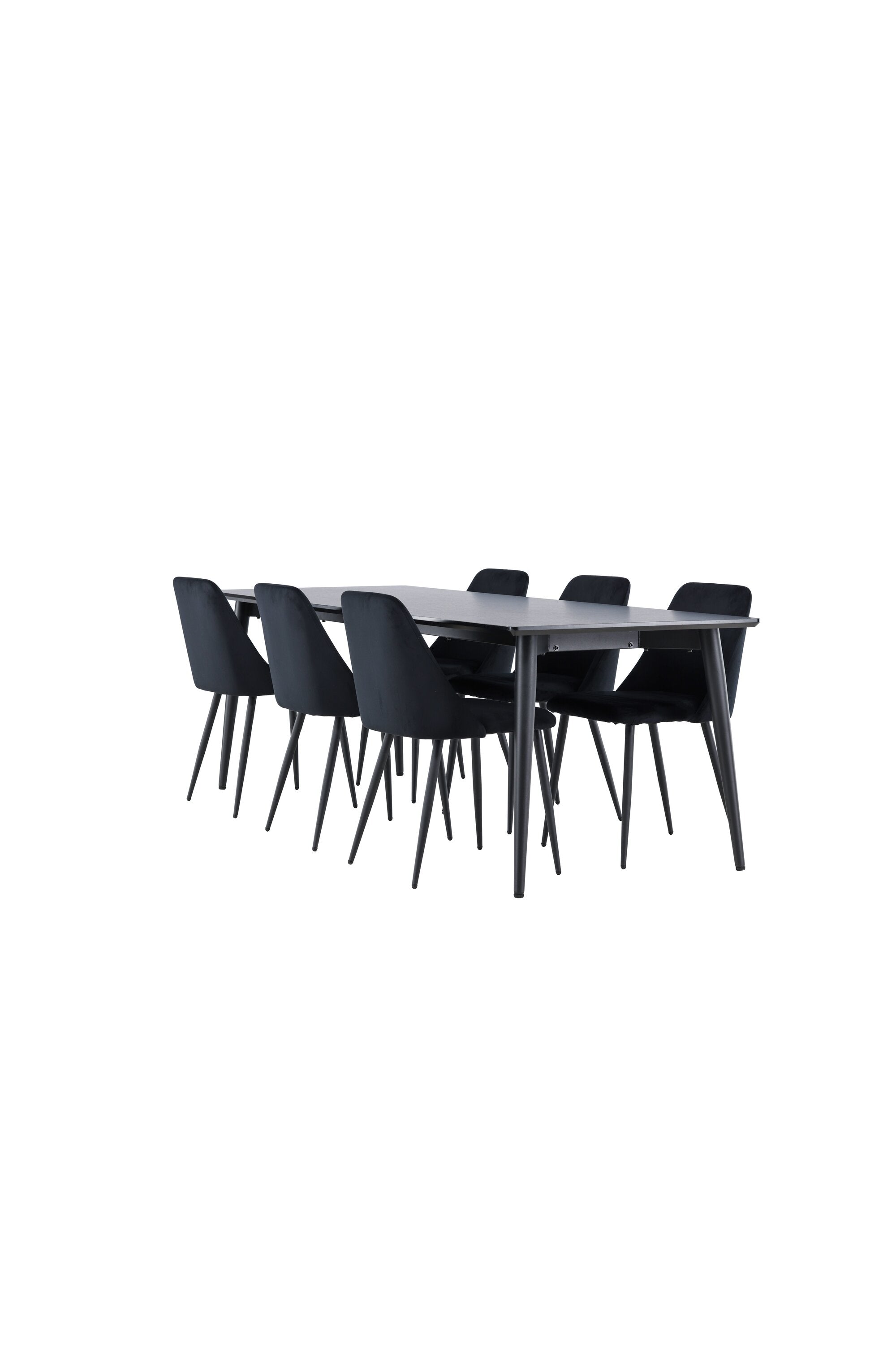 Modernes Esstischset mit dem Ellis Esstisch und dem eleganten Night Esszimmerstuhl von Venture Home, ideal für stilvolle Essbereiche.