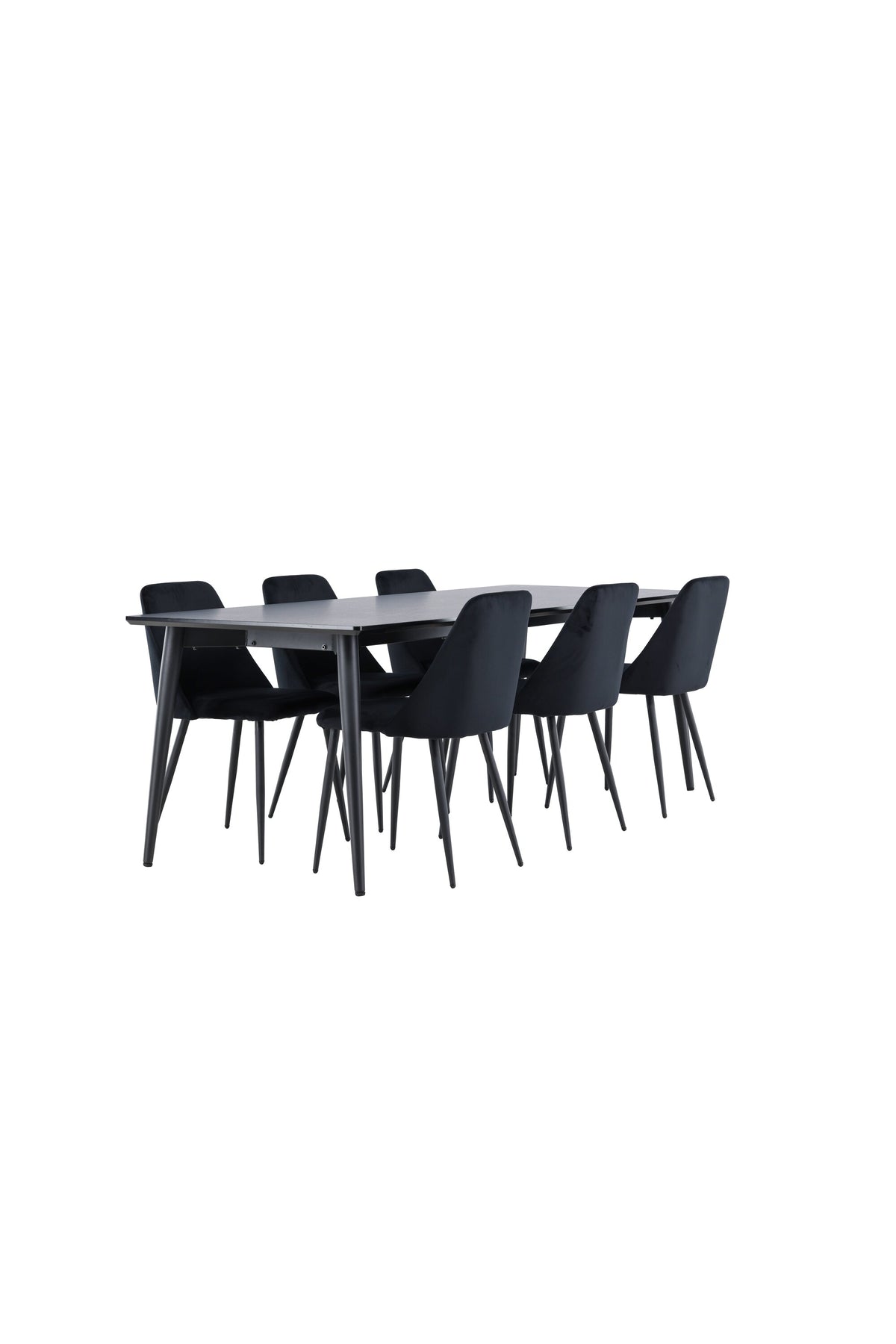 Esstisch Ellis mit Night Stühlen in Schwarz präsentiert im Onlineshop von KAQTU Design AG. Esszimmerset ist von Venture Home