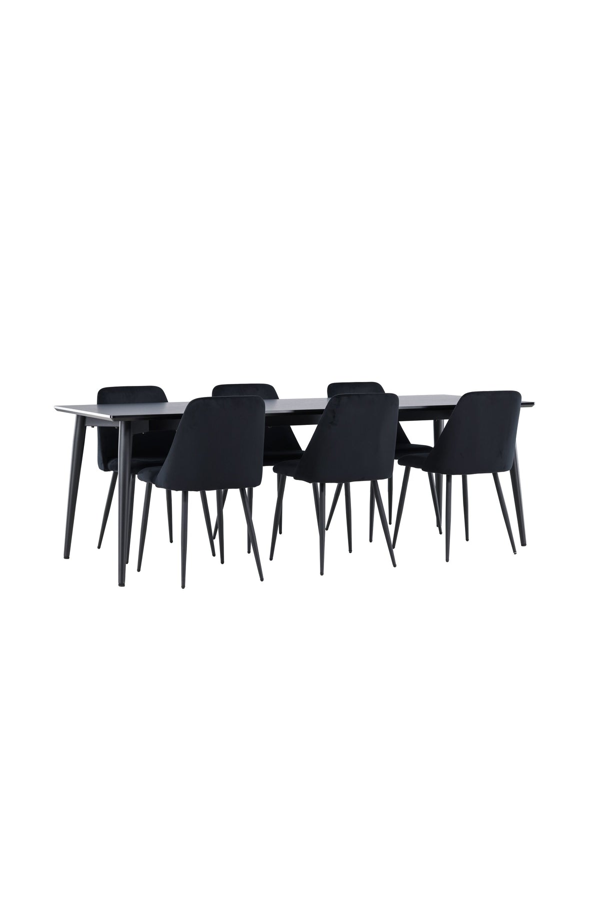Esstisch Ellis mit Night Stühlen in Schwarz präsentiert im Onlineshop von KAQTU Design AG. Esszimmerset ist von Venture Home