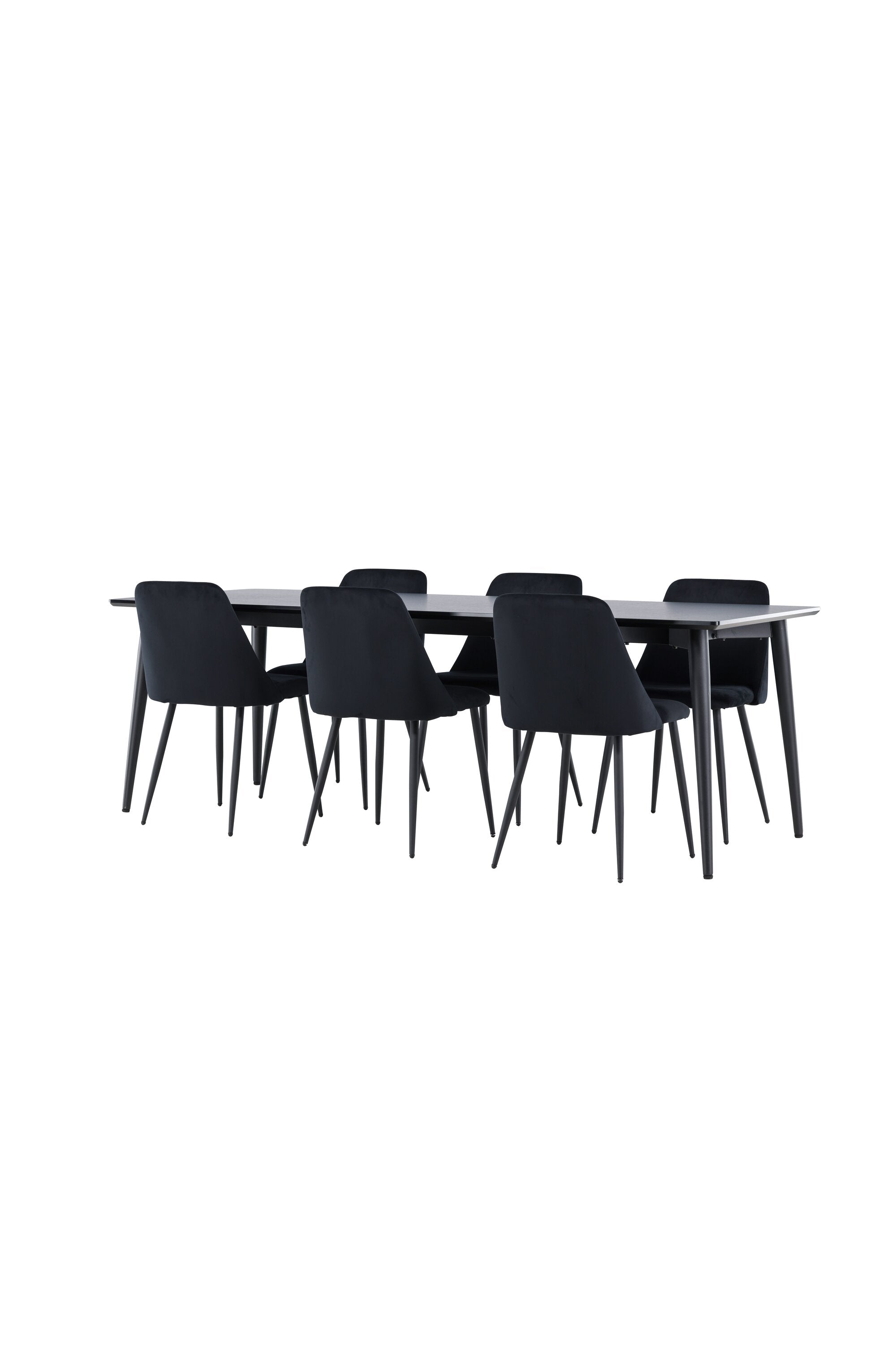 Elegantes Esstischset bestehend aus dem stilvollen Ellis Esstisch und dem bequemen Night Esszimmerstuhl von Venture Home, perfekt für Ihr Zuhause.