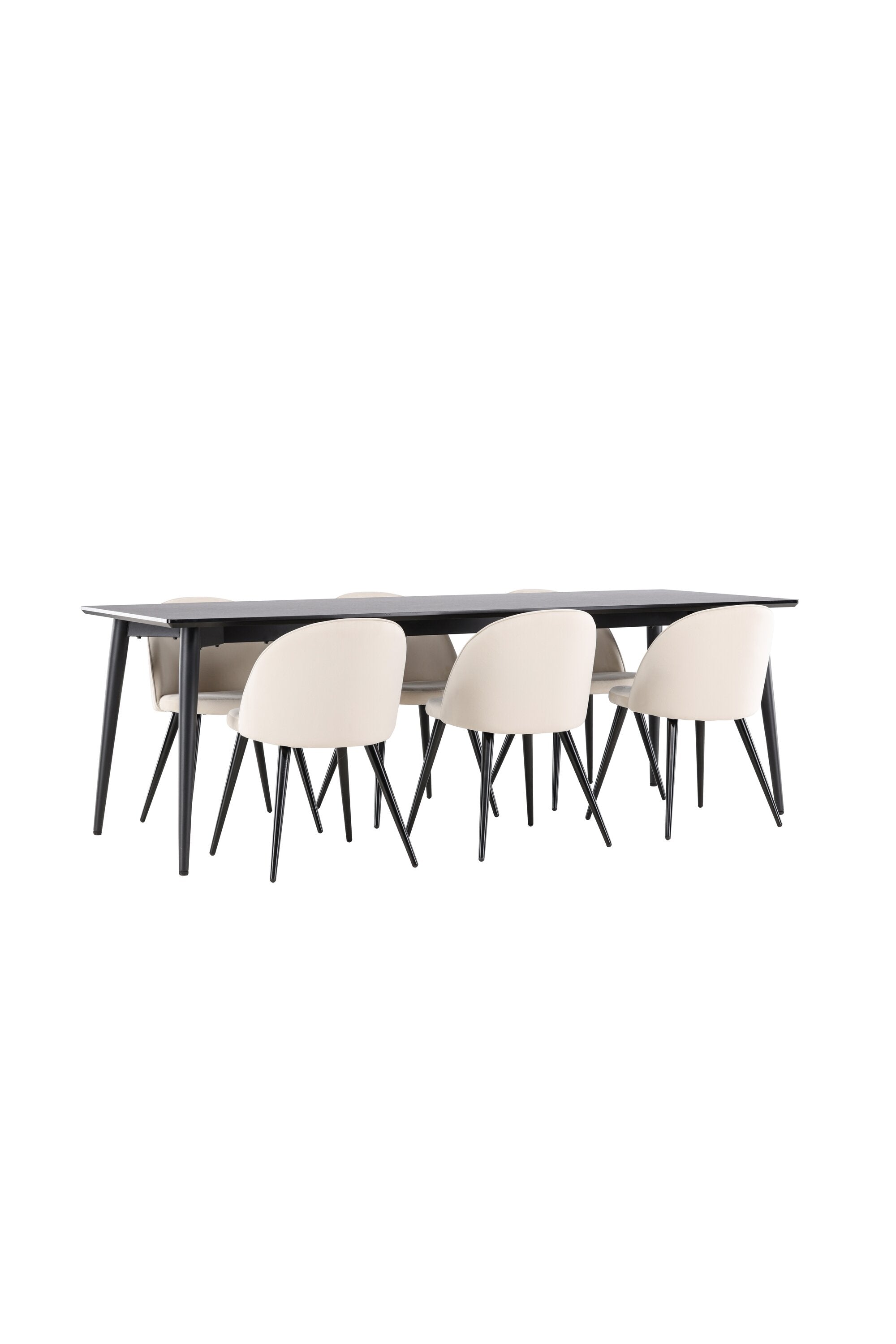 Ellis Esstisch mit Velvet Stühlen in präsentiert im Onlineshop von KAQTU Design AG. Esszimmerset ist von Venture Home