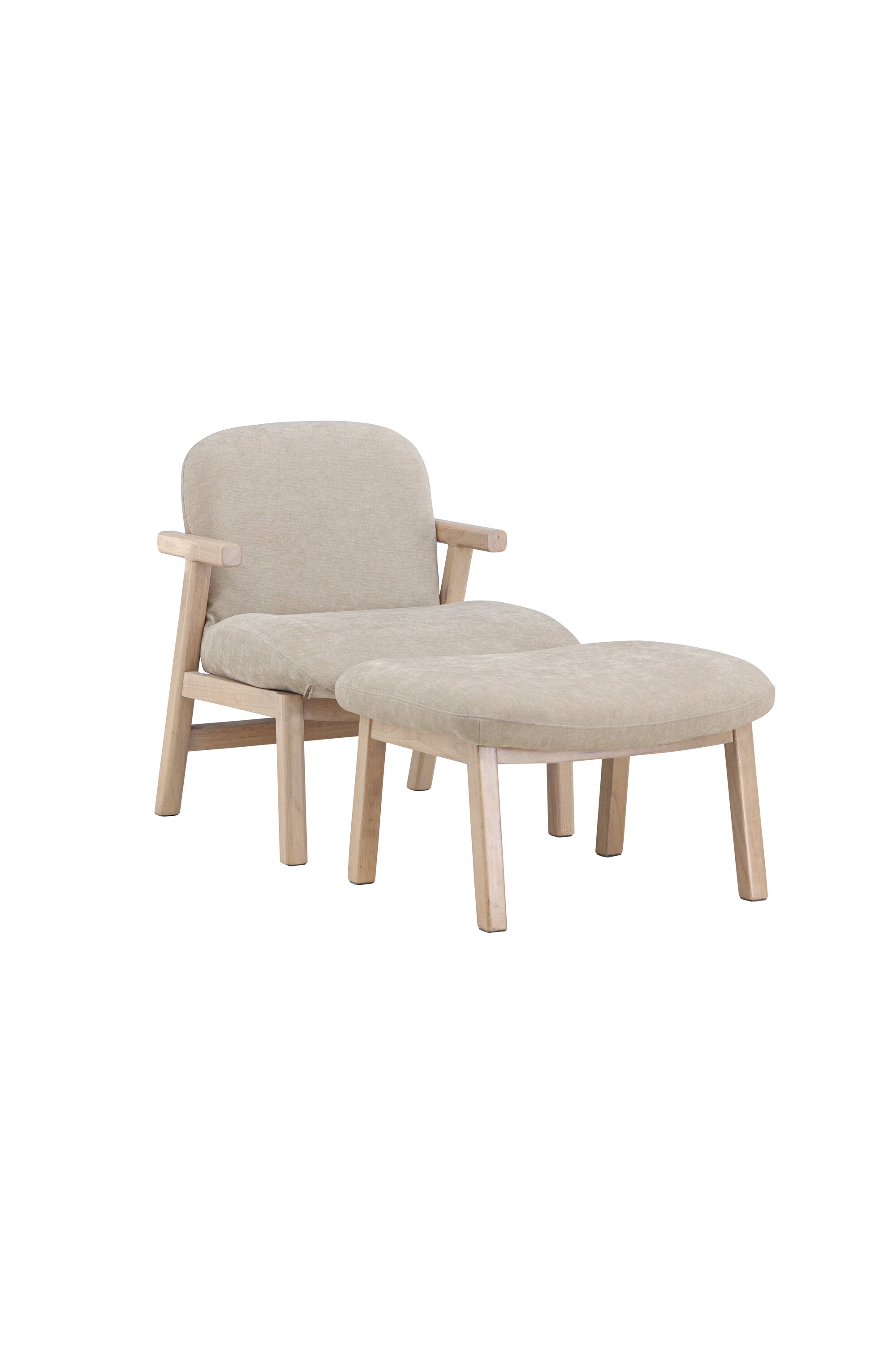 Rile Sessel + Ottoman in Weisswasch präsentiert im Onlineshop von KAQTU Design AG. Sessel ist von Venture Home