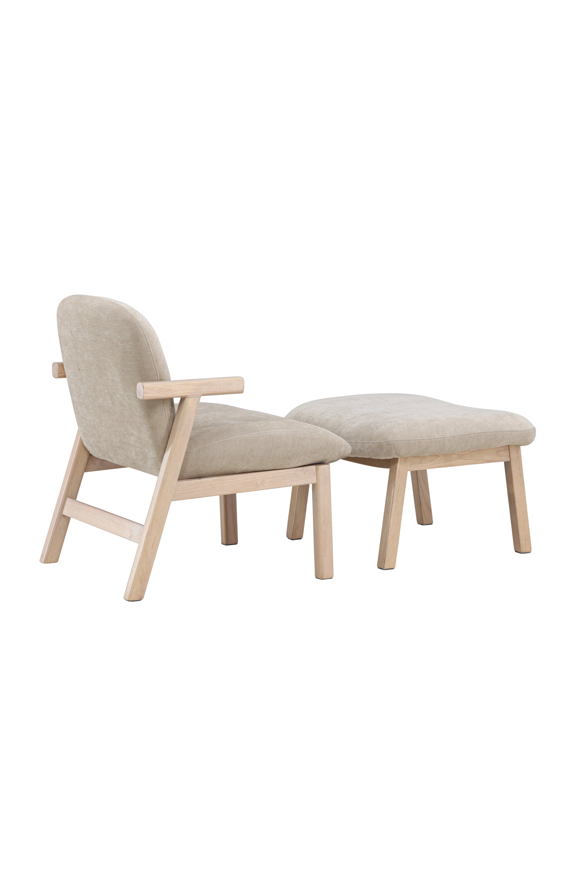 Rile Sessel + Ottoman in Weisswasch präsentiert im Onlineshop von KAQTU Design AG. Sessel ist von Venture Home