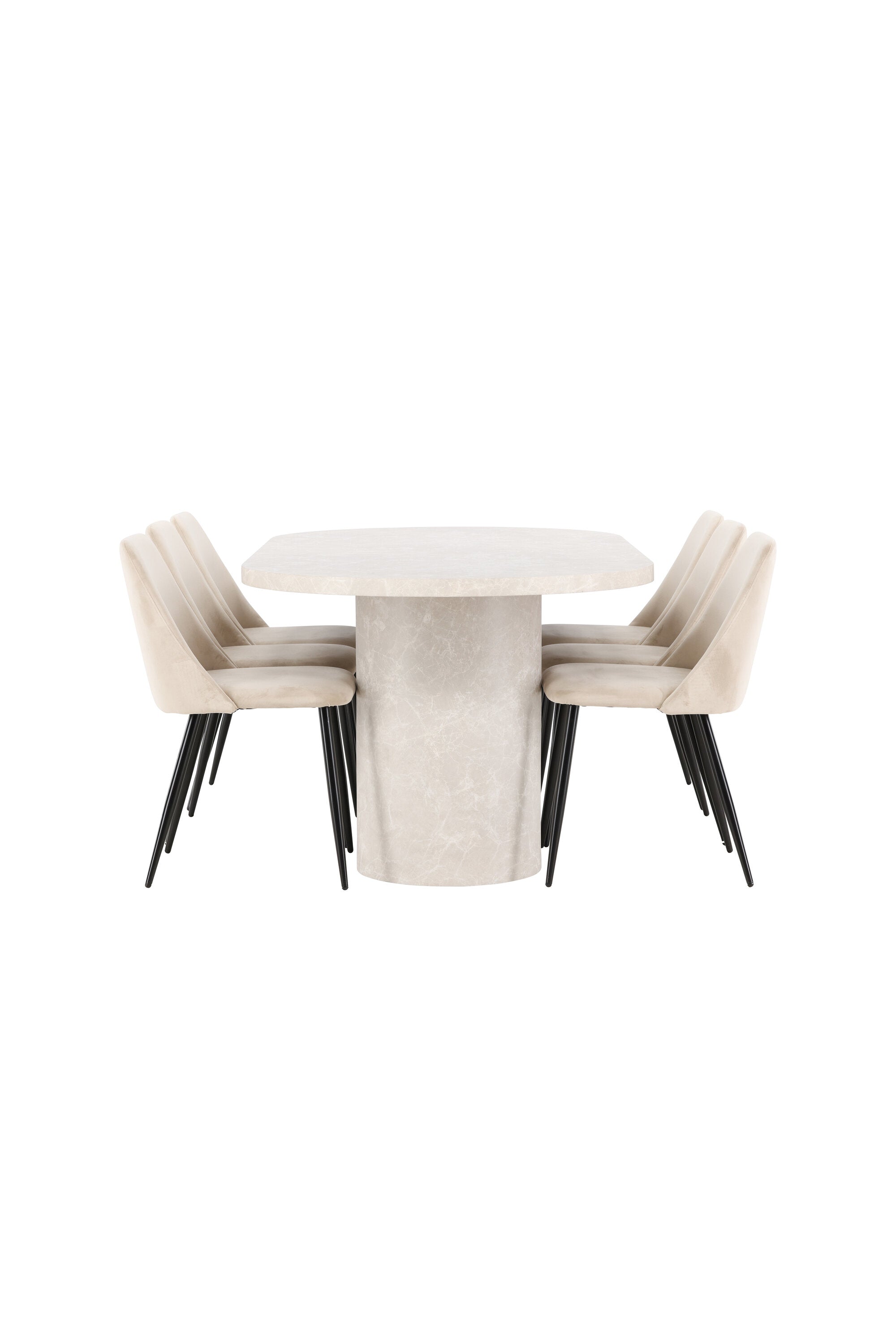 Esstisch Narvik mit Nachtstuhl in Beige präsentiert im Onlineshop von KAQTU Design AG. Esszimmerset ist von Venture Home