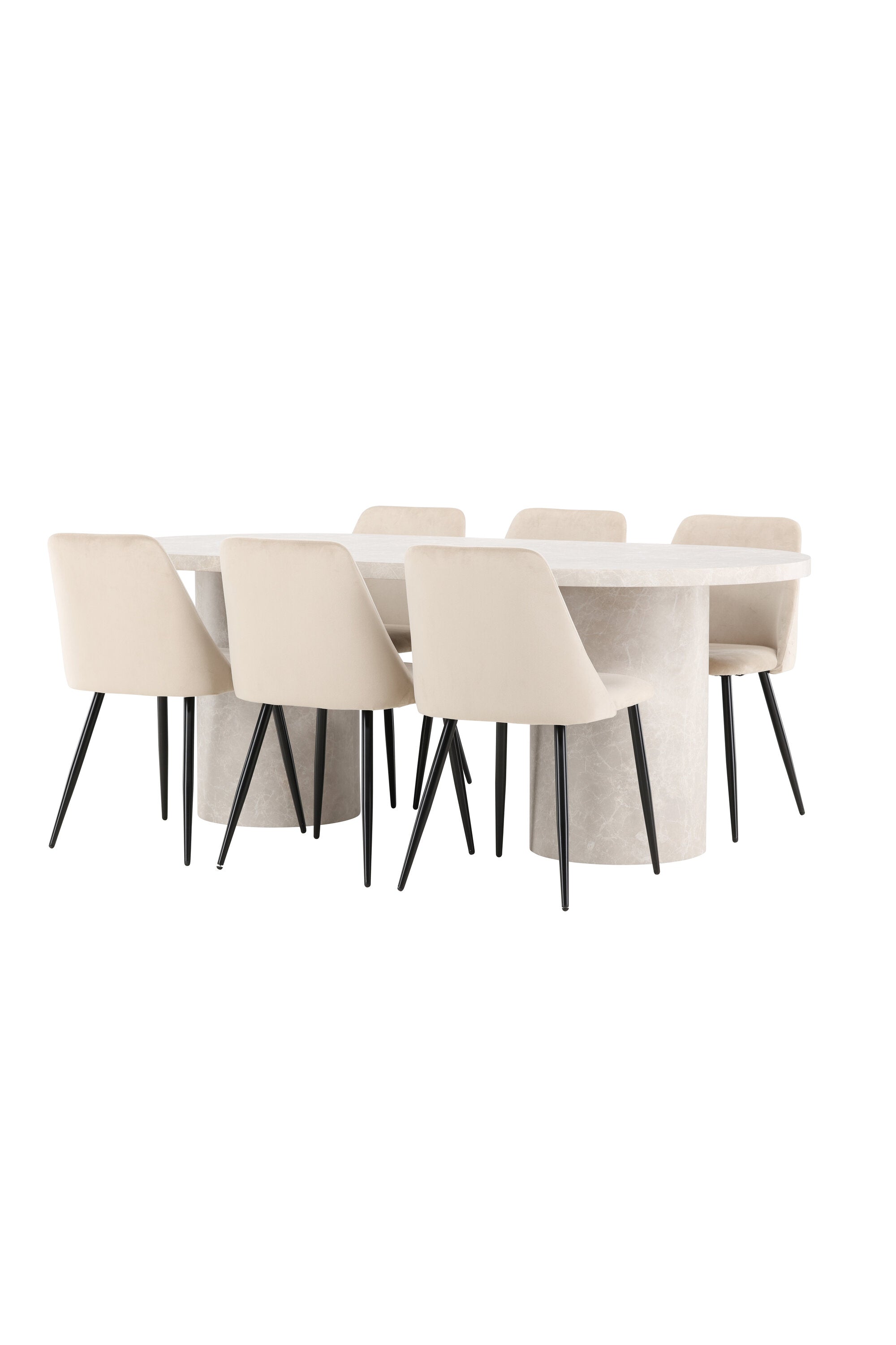 Esstisch Narvik mit Nachtstuhl in Beige präsentiert im Onlineshop von KAQTU Design AG. Esszimmerset ist von Venture Home