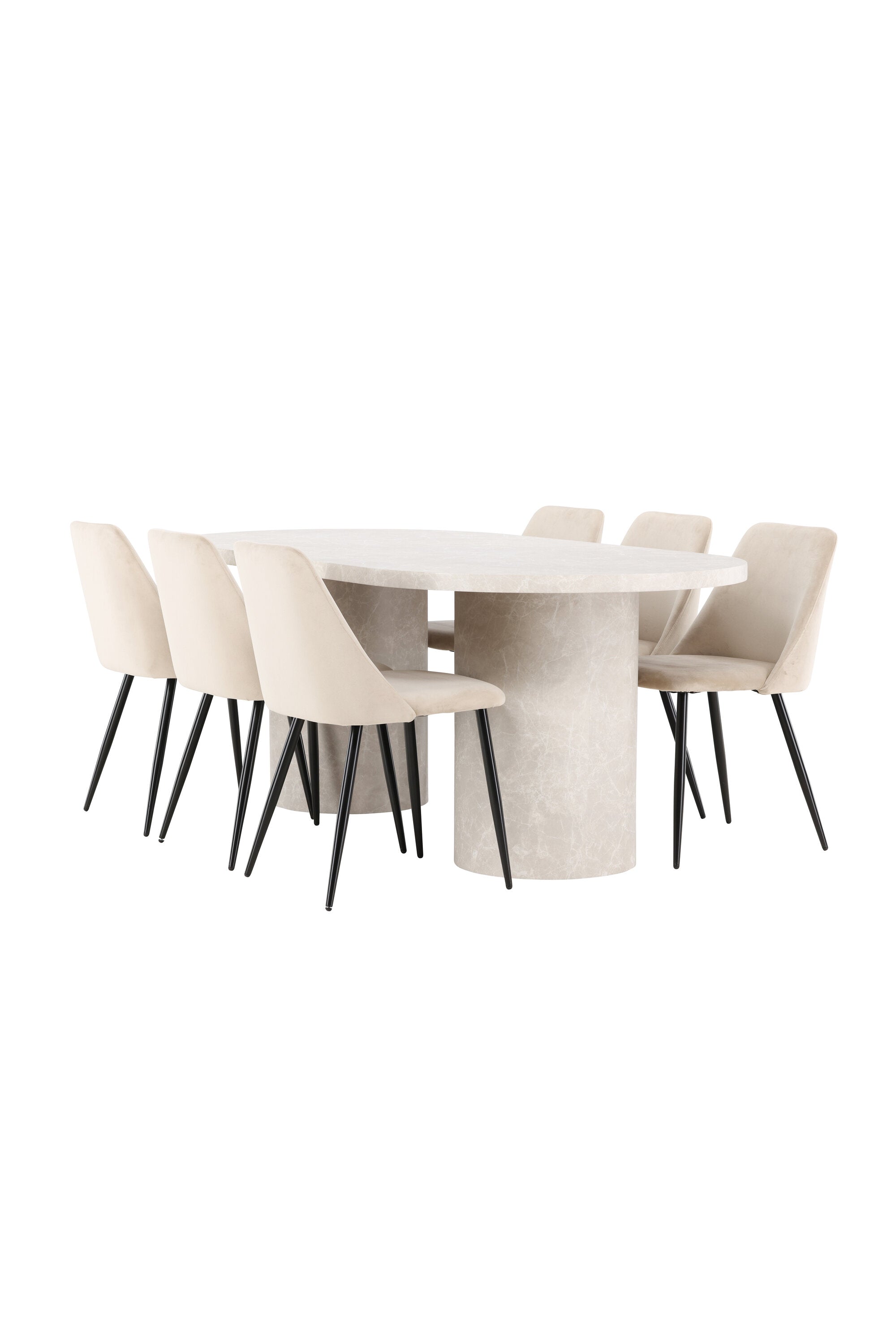 Esstisch Narvik mit Nachtstuhl in Beige präsentiert im Onlineshop von KAQTU Design AG. Esszimmerset ist von Venture Home