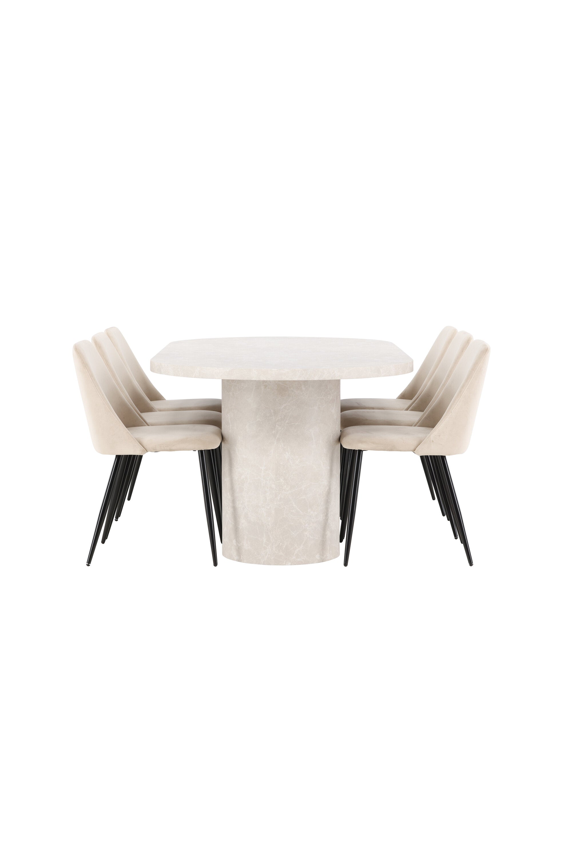 Esstisch Narvik mit Nachtstuhl in Beige präsentiert im Onlineshop von KAQTU Design AG. Esszimmerset ist von Venture Home