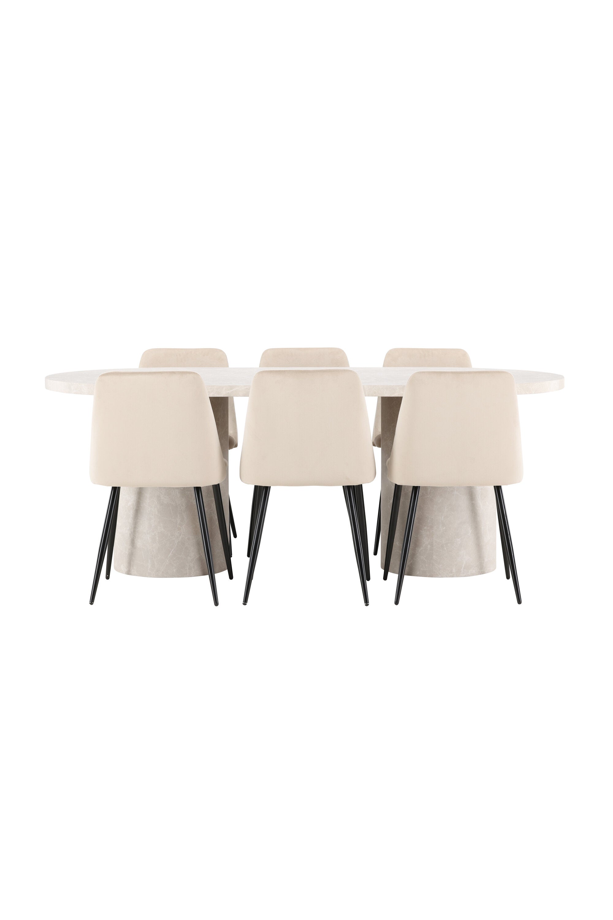 Esstisch Narvik mit Nachtstuhl in Beige präsentiert im Onlineshop von KAQTU Design AG. Esszimmerset ist von Venture Home
