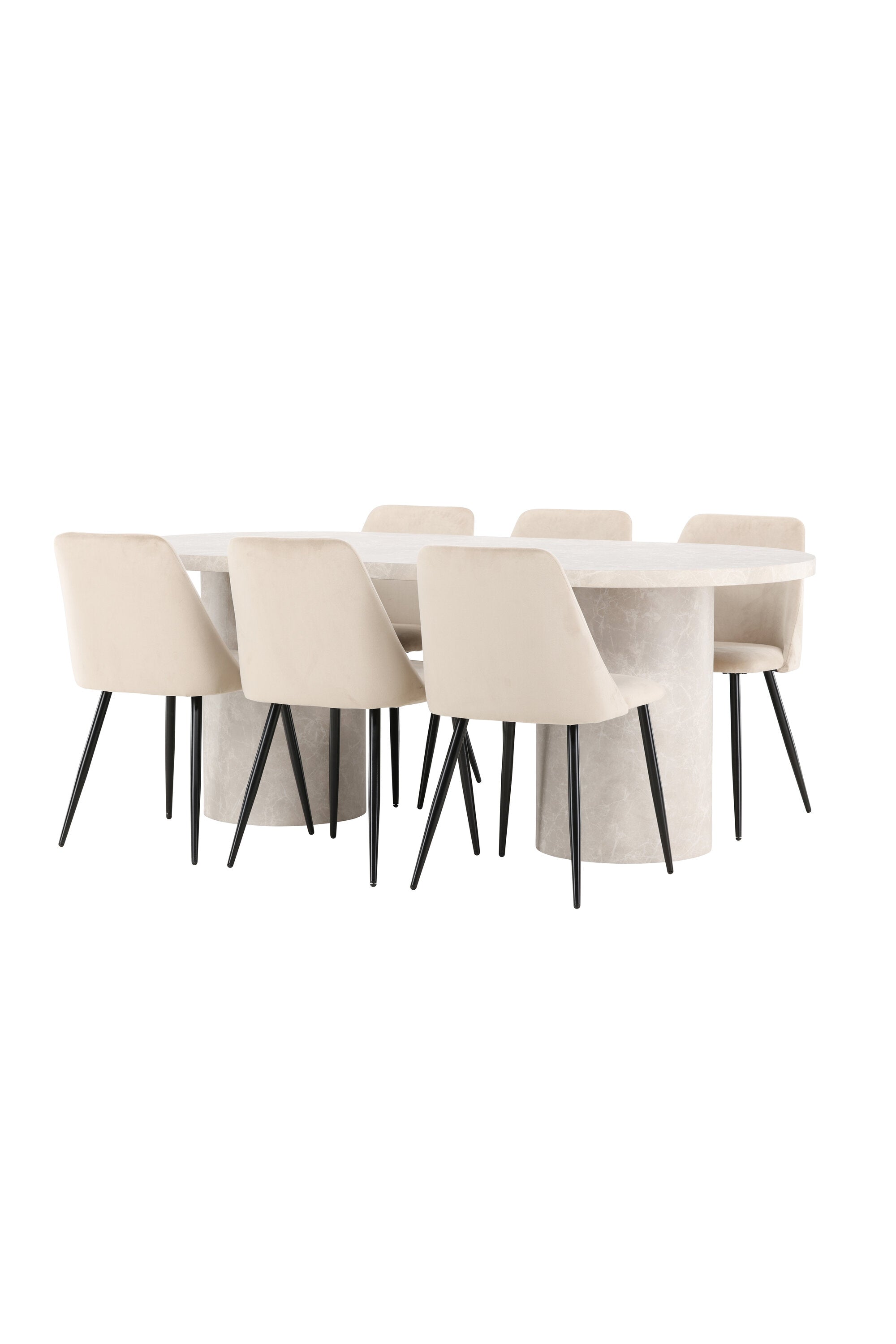 Esstisch Narvik mit Nachtstuhl in Beige präsentiert im Onlineshop von KAQTU Design AG. Esszimmerset ist von Venture Home