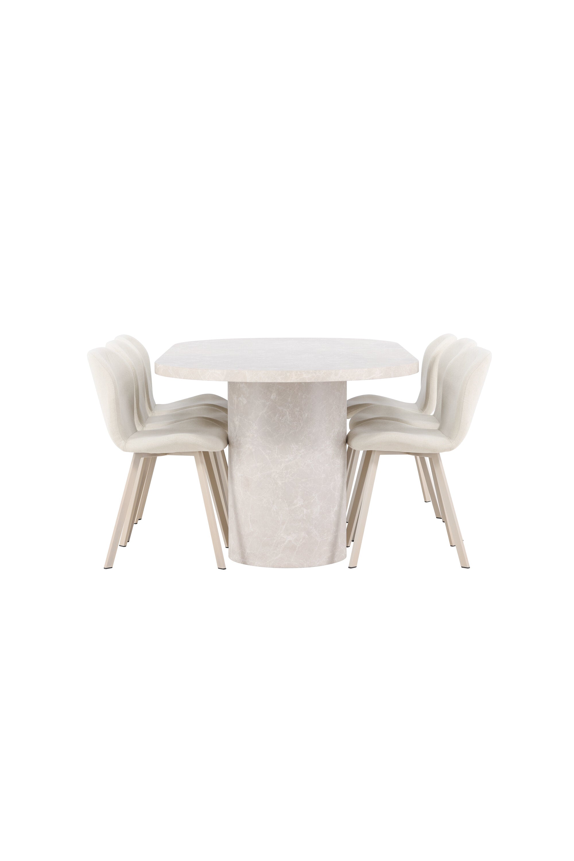 Esstisch Narvik mit Lilja Stuhl in Beige präsentiert im Onlineshop von KAQTU Design AG. Esszimmerset ist von Venture Home