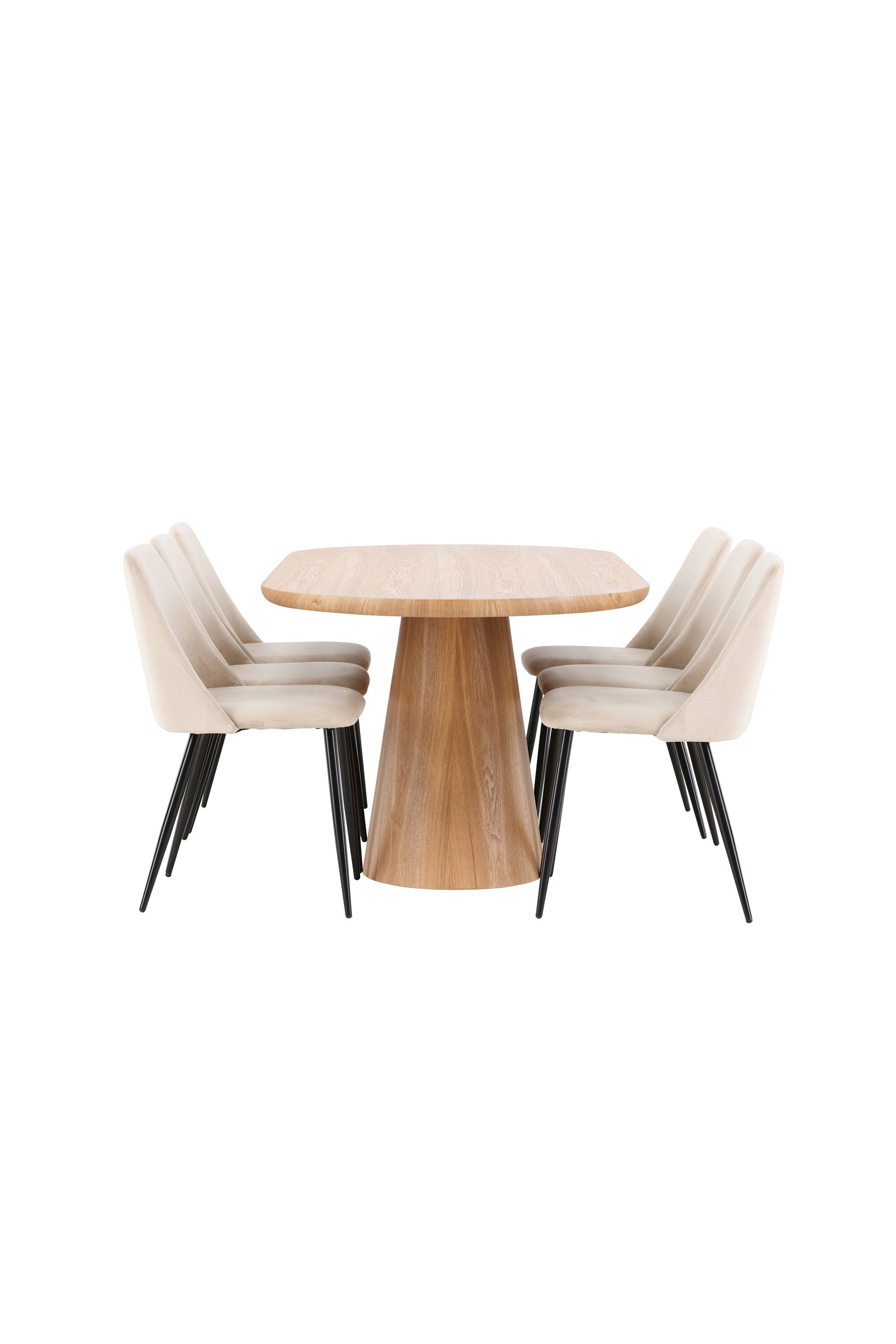 Esstisch Stjärnö mit Nachtstuhl in Nature präsentiert im Onlineshop von KAQTU Design AG. Esszimmerset ist von Venture Home