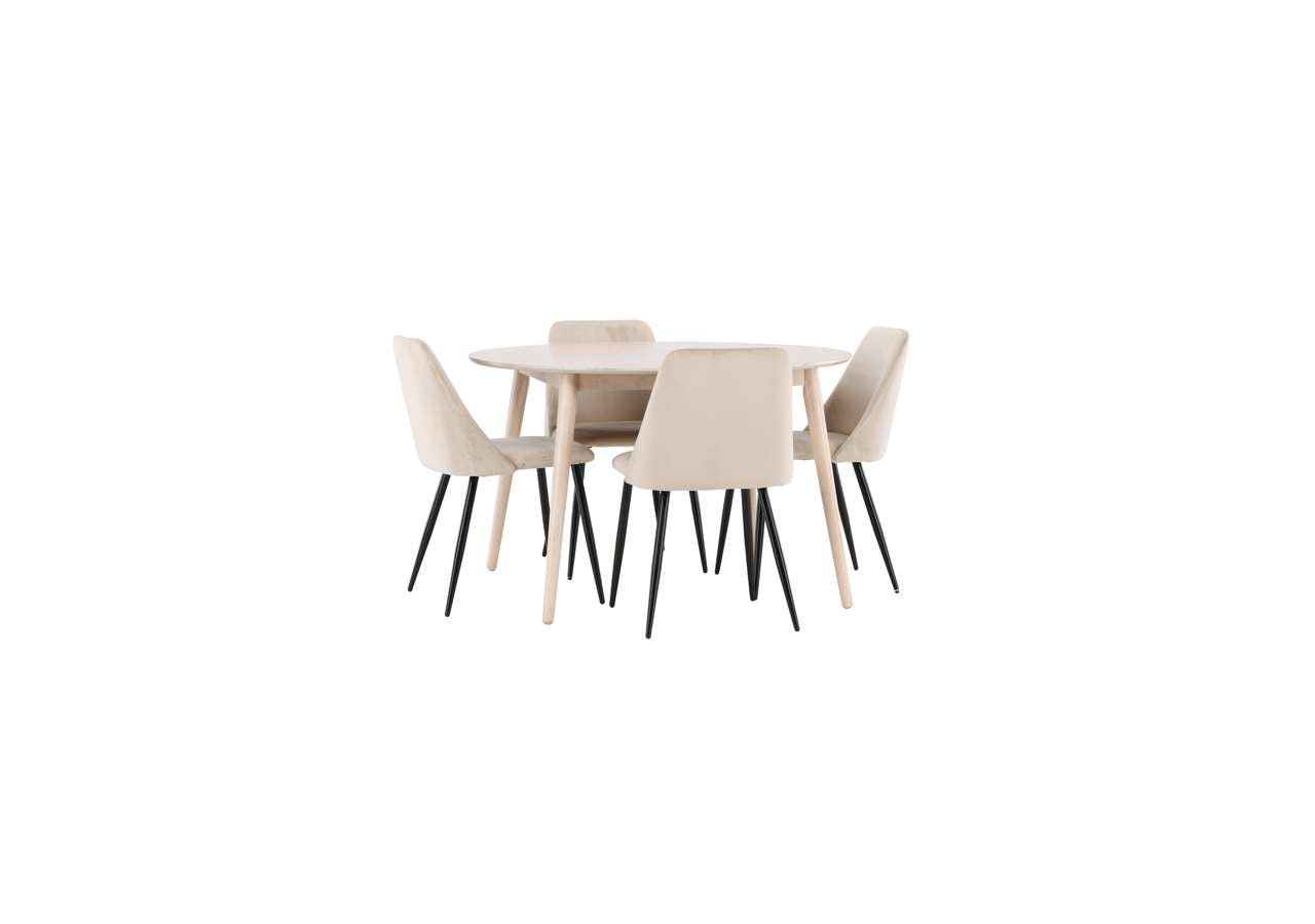 Eleganter Esstisch Flora von Venture Home mit passendem Nachtstuhl, perfekt für ein modernes und stilvolles Esszimmer.