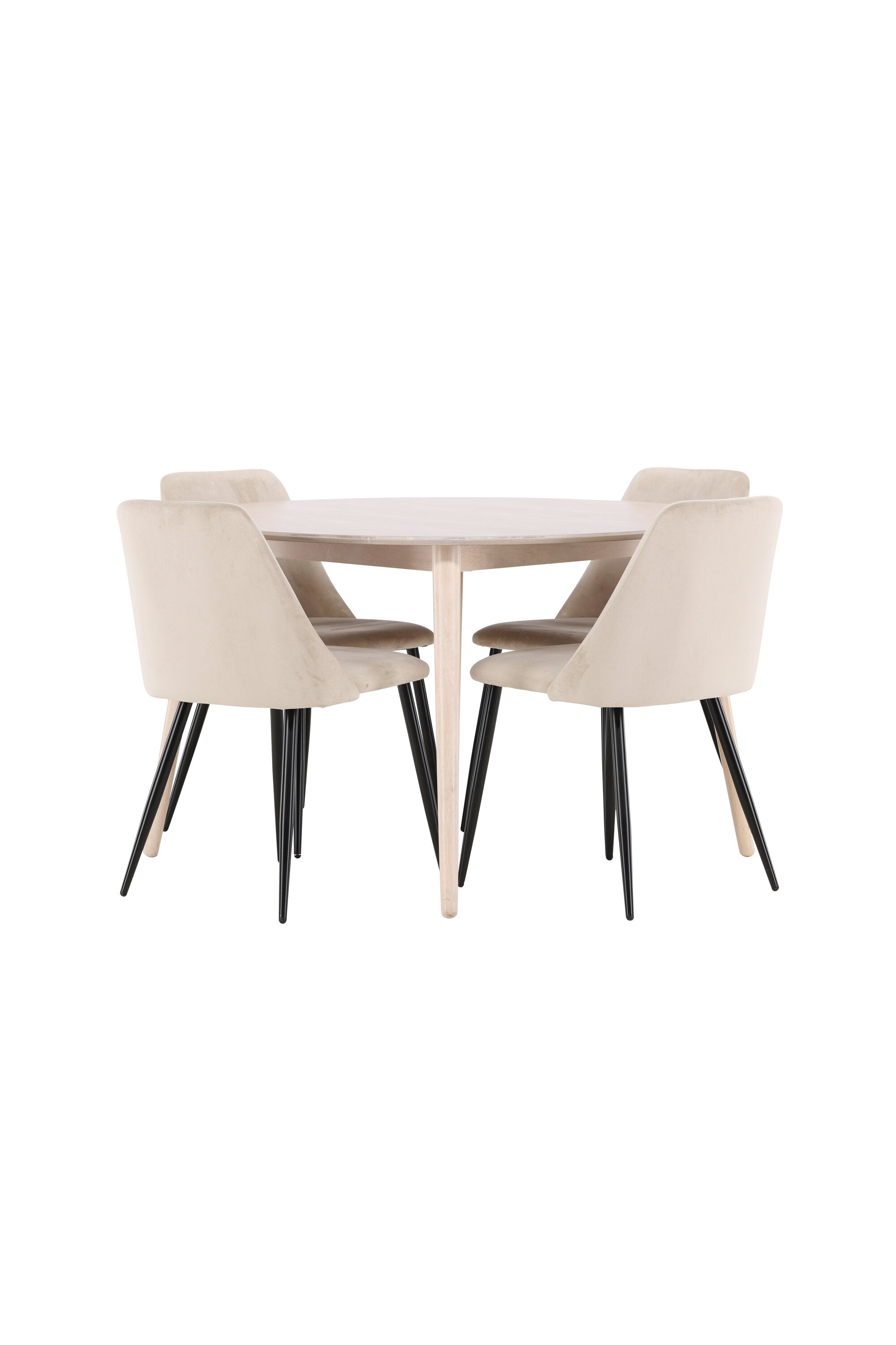 Esstisch Flora mit Nachtstuhl in White Wash präsentiert im Onlineshop von KAQTU Design AG. Esszimmerset ist von Venture Home