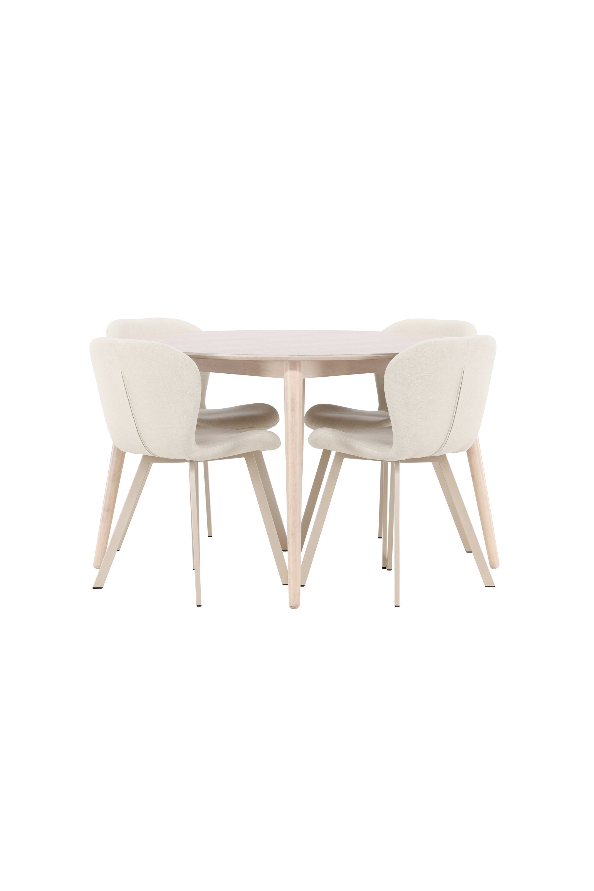 Esstisch Flora mit Lilja Stuhl in White Wash präsentiert im Onlineshop von KAQTU Design AG. Esszimmerset ist von Venture Home