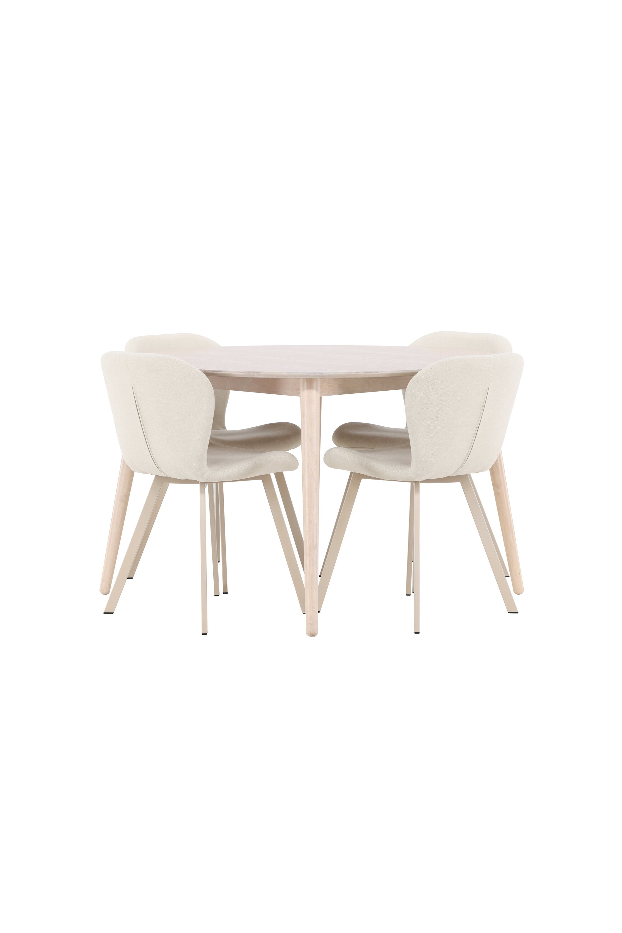 Esstisch Flora mit Lilja Stuhl in White Wash präsentiert im Onlineshop von KAQTU Design AG. Esszimmerset ist von Venture Home
