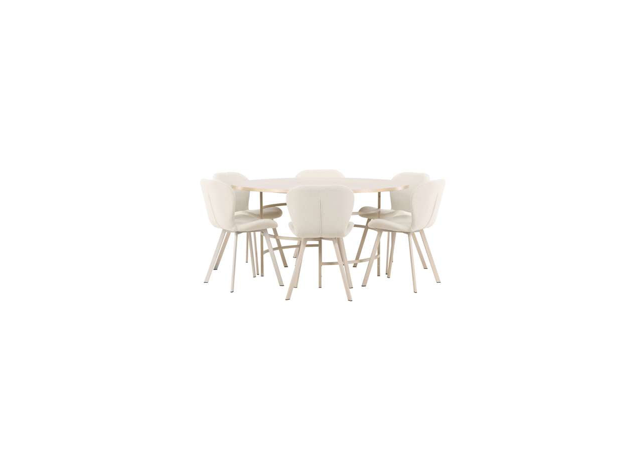 Elegantes Esszimmerset: Copenhagen Tisch & Lilja Stuhl von Venture Home, skandinavischer Stil, Komfort & Funktionalität.