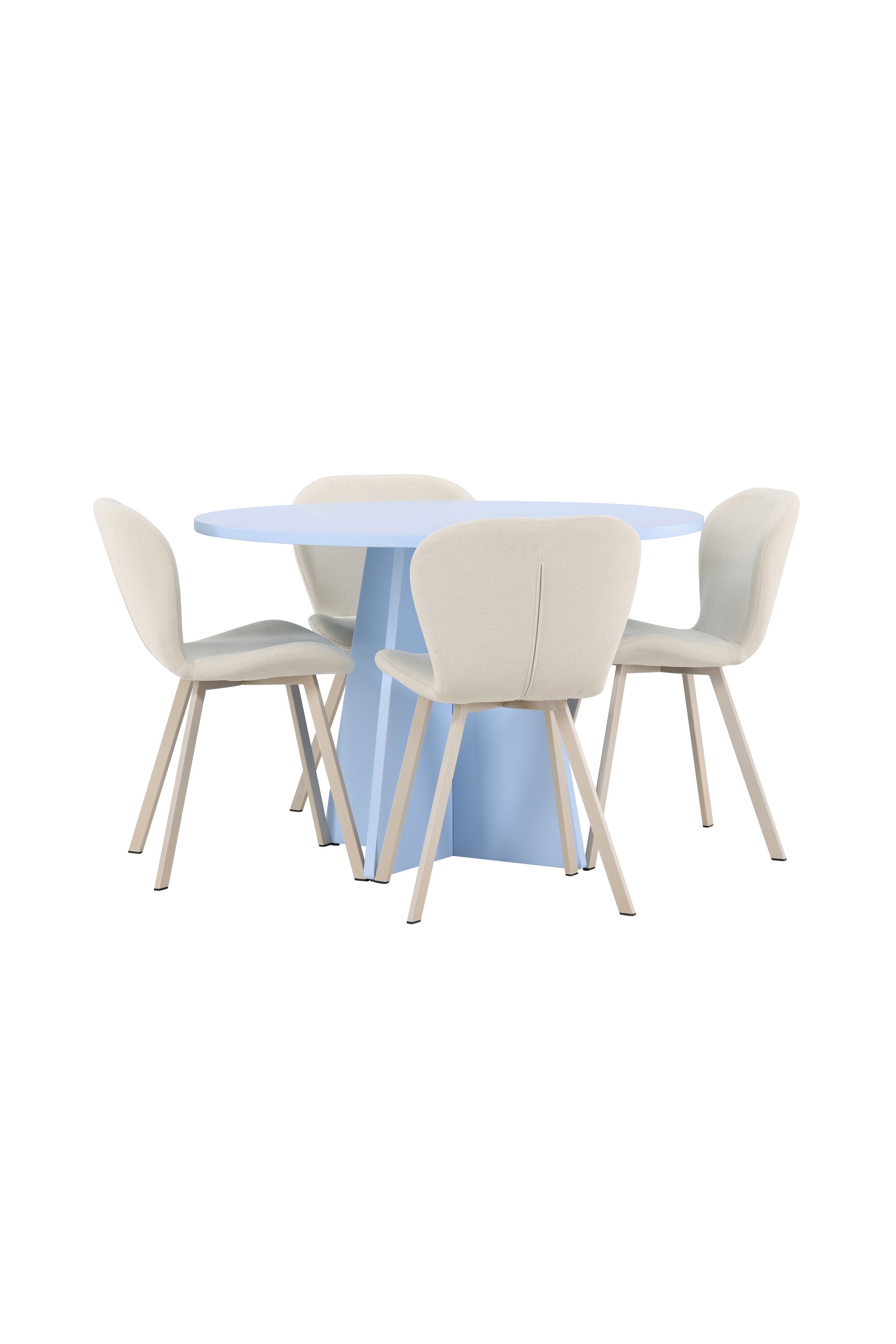 Esstisch Bootcut mit Lilja Stuhl in Blue präsentiert im Onlineshop von KAQTU Design AG. Esszimmerset ist von Venture Home