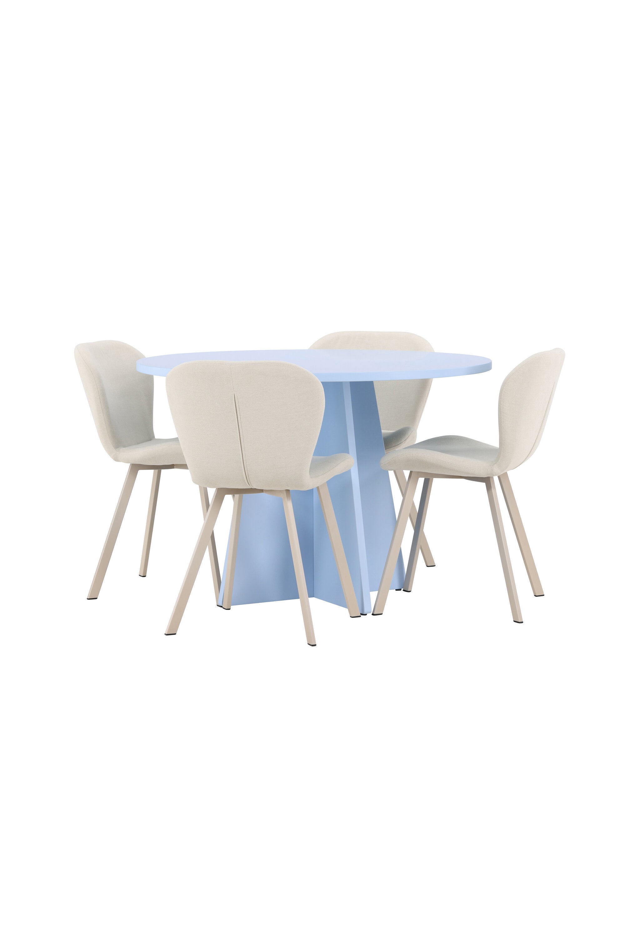 Esstisch Bootcut mit Lilja Stuhl in Blue präsentiert im Onlineshop von KAQTU Design AG. Esszimmerset ist von Venture Home
