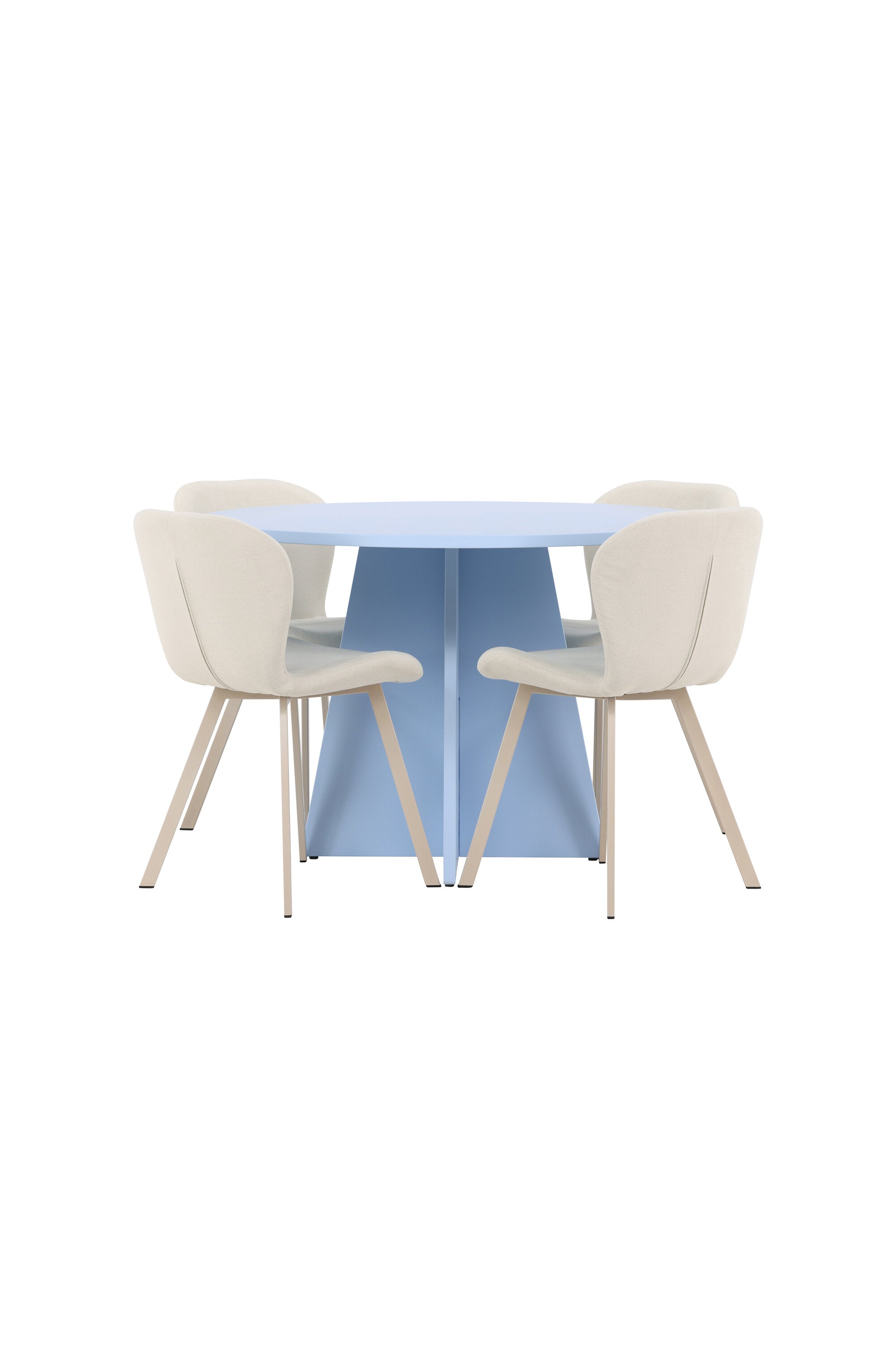 Esstisch Bootcut mit Lilja Stuhl in Blue präsentiert im Onlineshop von KAQTU Design AG. Esszimmerset ist von Venture Home