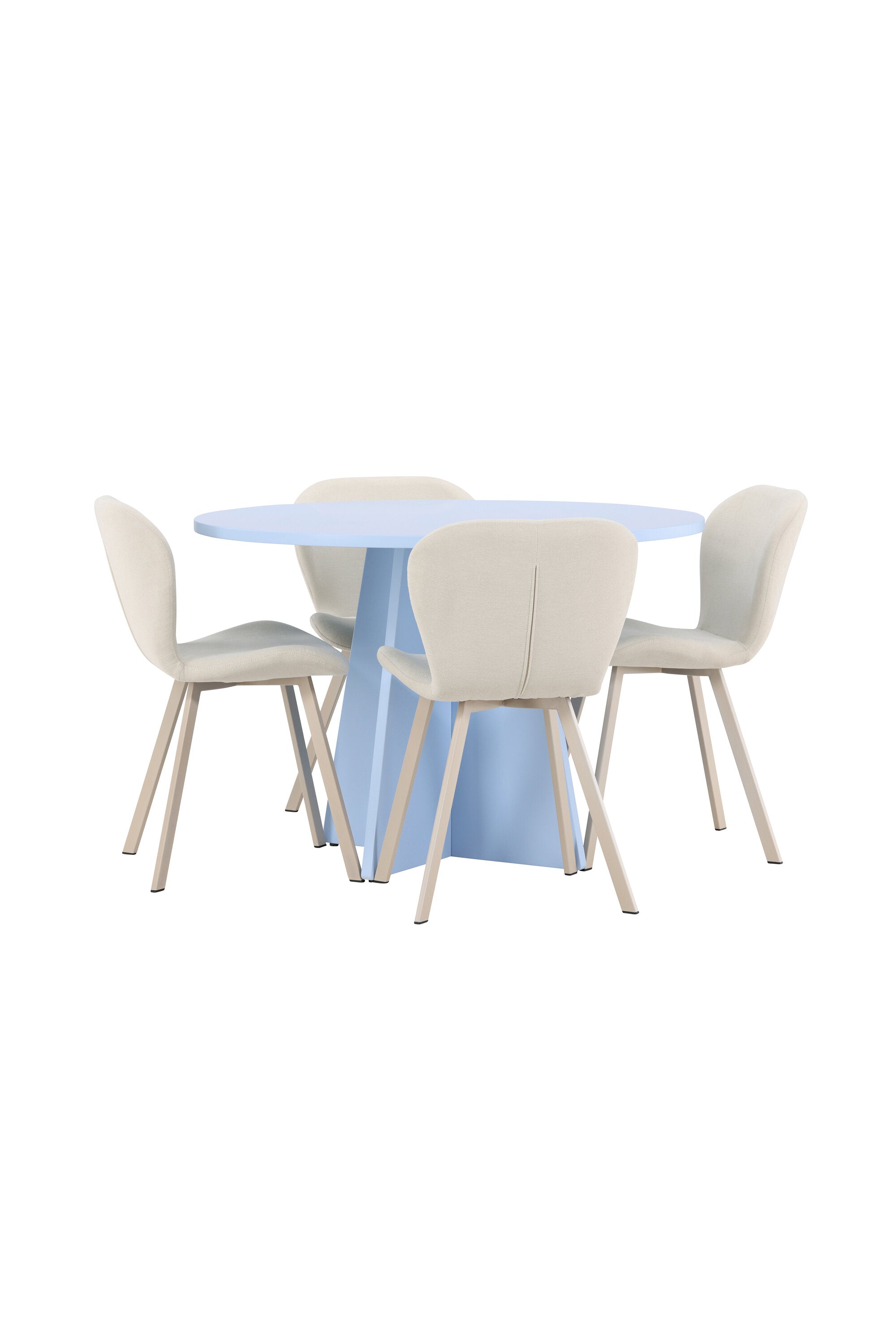 Esstisch Bootcut mit Lilja Stuhl in Blue präsentiert im Onlineshop von KAQTU Design AG. Esszimmerset ist von Venture Home