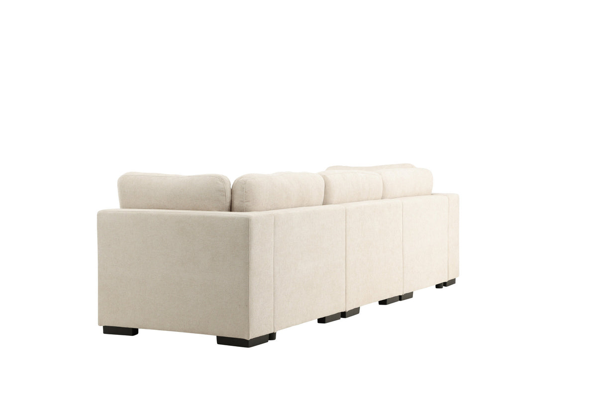 Salerno Corner Sofa Beige + Corner Sofa Beige + Corner Sofa Beige in Beige präsentiert im Onlineshop von KAQTU Design AG. 3er Sofa ist von