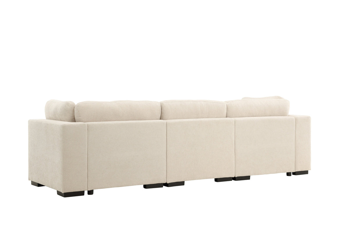 Salerno Corner Sofa Beige + Corner Sofa Beige + Corner Sofa Beige in Beige präsentiert im Onlineshop von KAQTU Design AG. 3er Sofa ist von