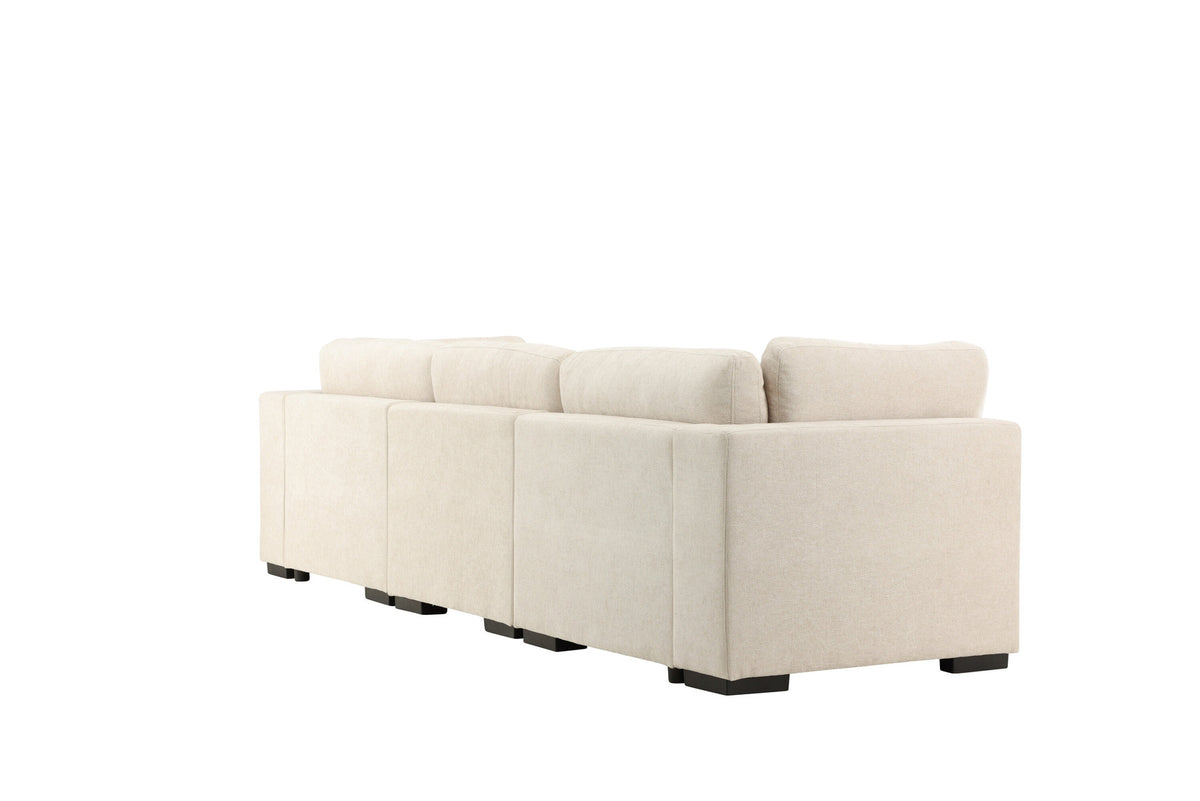 Salerno Corner Sofa Beige + Corner Sofa Beige + Corner Sofa Beige in Beige präsentiert im Onlineshop von KAQTU Design AG. 3er Sofa ist von