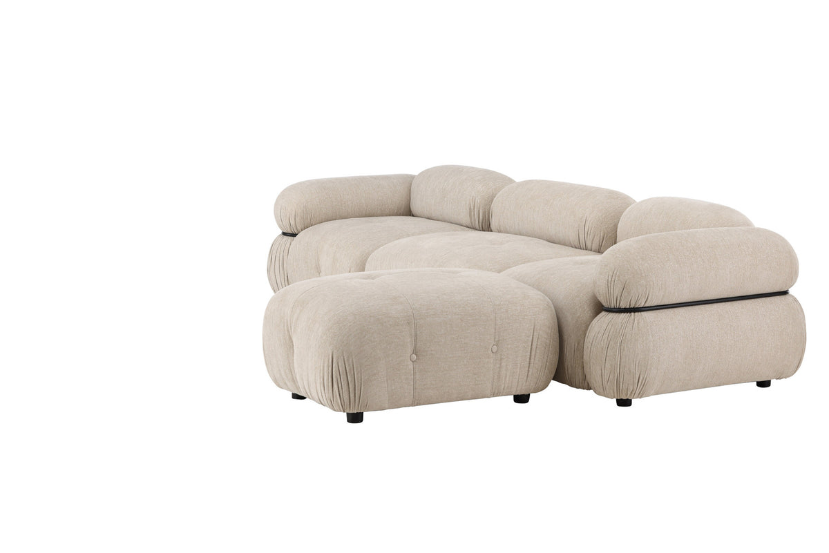 Mika Corner Sofa in Beige präsentiert im Onlineshop von KAQTU Design AG. Ecksofa ist von Venture Home