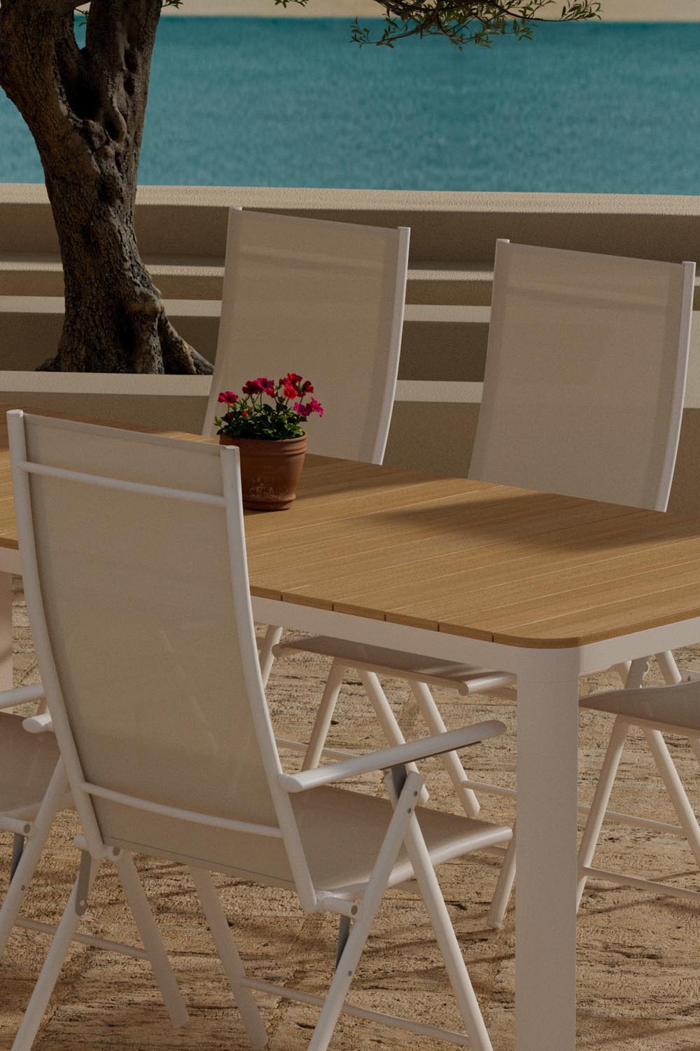 Esstisch Etna mit Stühlen Levanzo in präsentiert im Onlineshop von KAQTU Design AG. Gartentischset ist von Venture Home