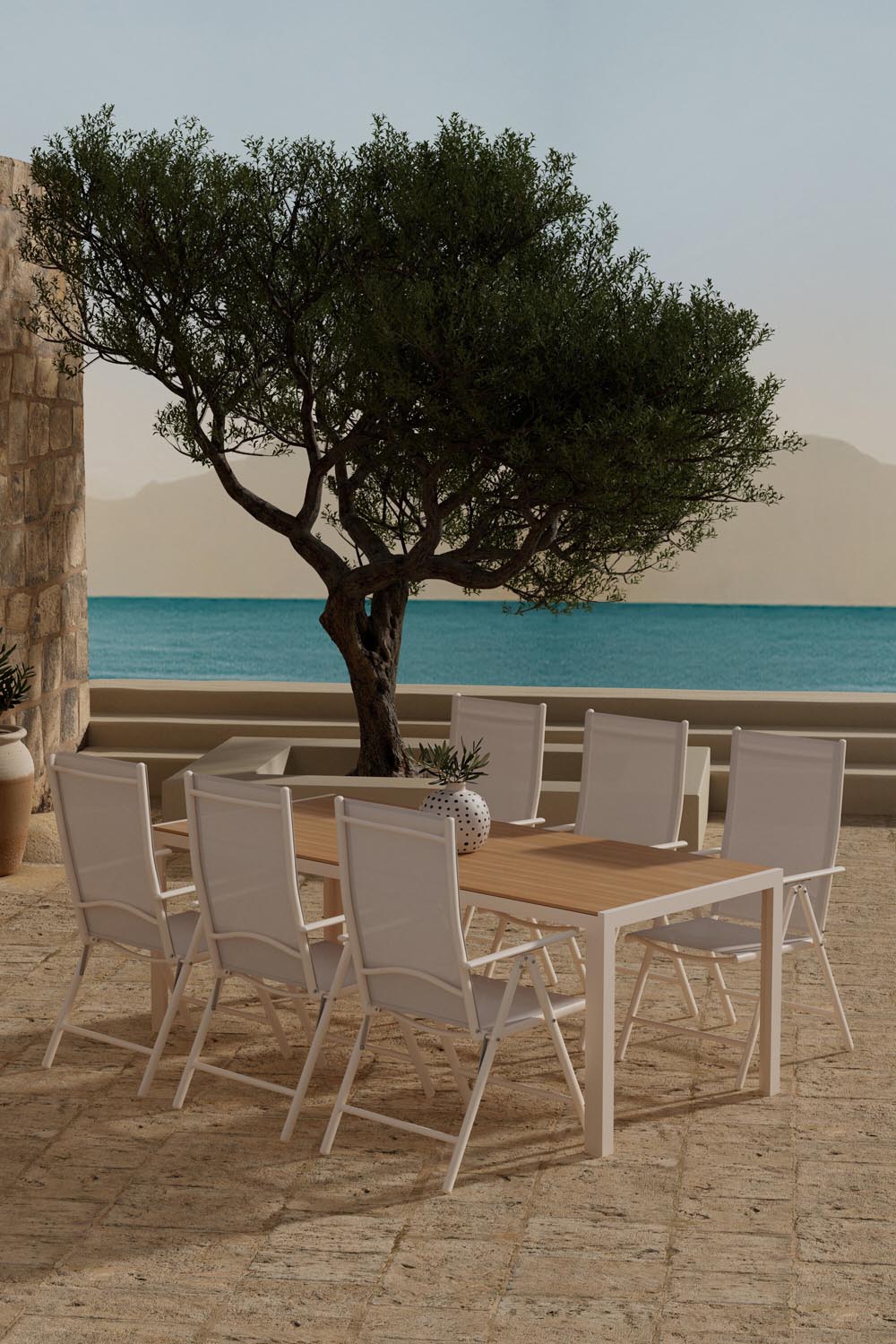 Esstisch mit Esstischstühlen in präsentiert im Onlineshop von KAQTU Design AG. Gartentischset ist von Venture Home