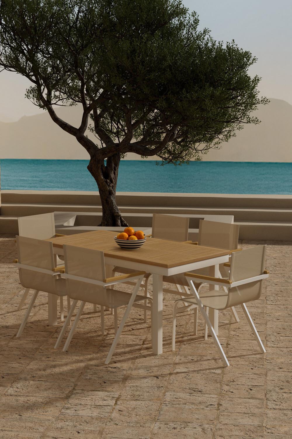 Panama Esstisch mit Mexico Stühlen in präsentiert im Onlineshop von KAQTU Design AG. Gartentischset ist von Venture Home